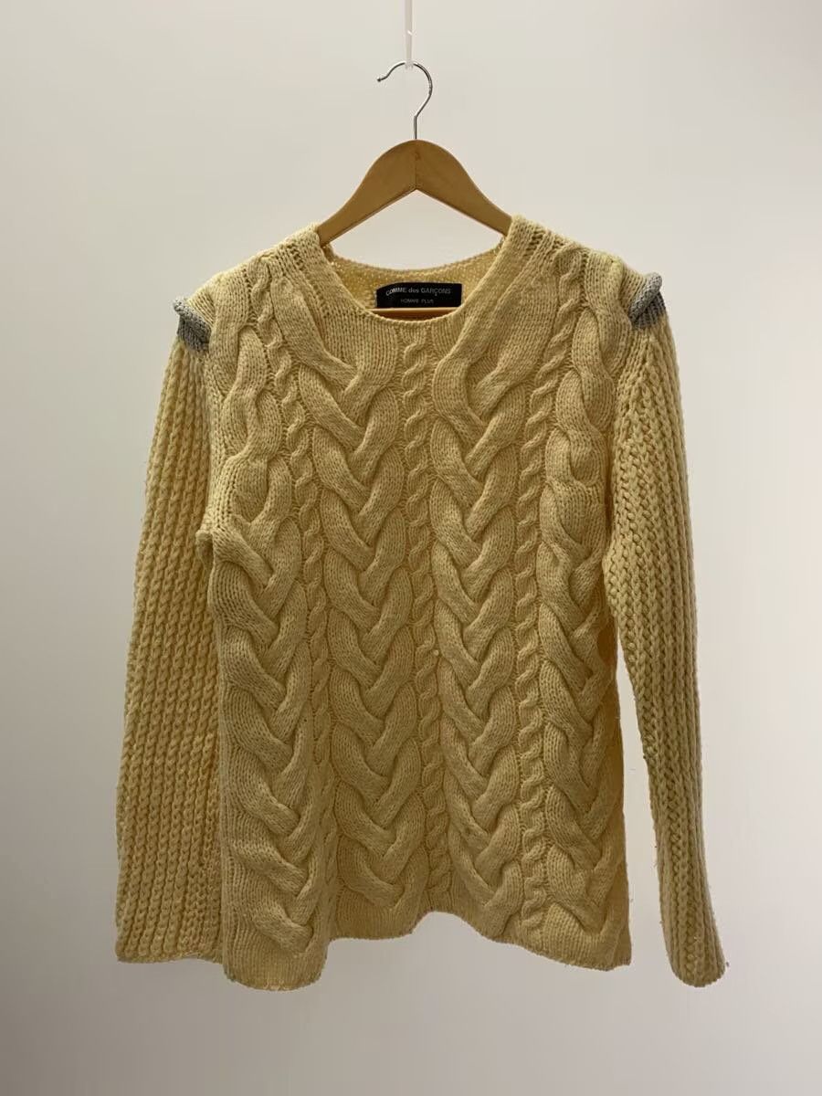 Comme des Garcons Homme Plus Cable Knit Wool Knit Sweater Size US M / EU 48-50 / 2 - 1 Thumbnail