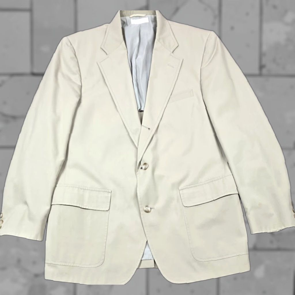 Brooks Brothers VINTAGE Brooks Brothers Blazer Mens 44 Beige Washable Sport Coat Made USA 80s Size 44R - 1 Thumbnail