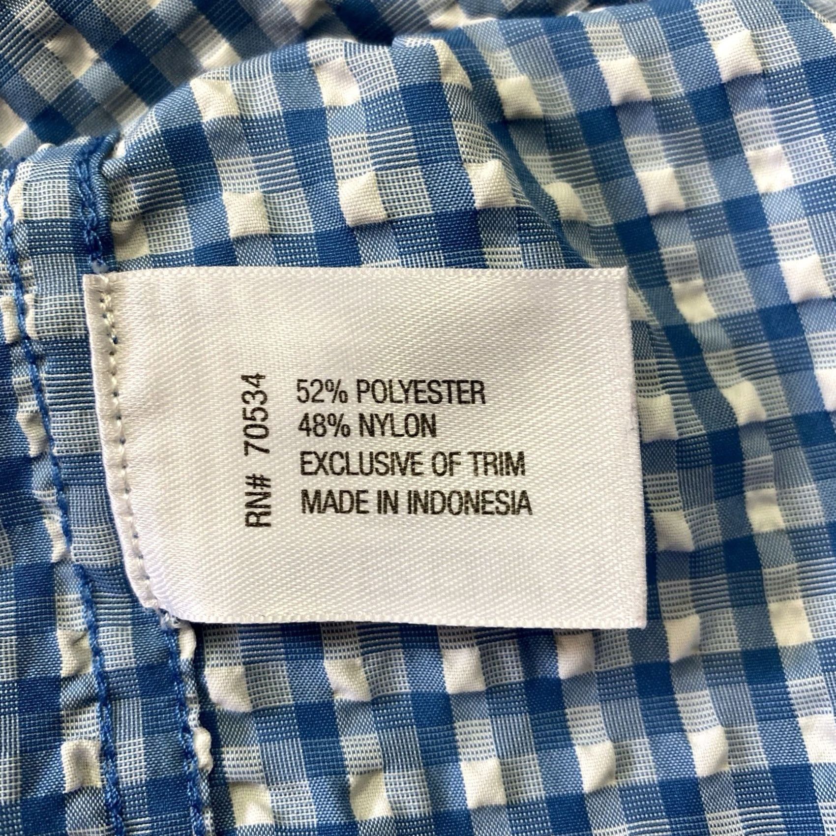 Orvis Orvis Men's Short Sleeve Seersucker Shirt Blue Check Pattern Size L Size US L / EU 52-54 / 3 - 4 Thumbnail