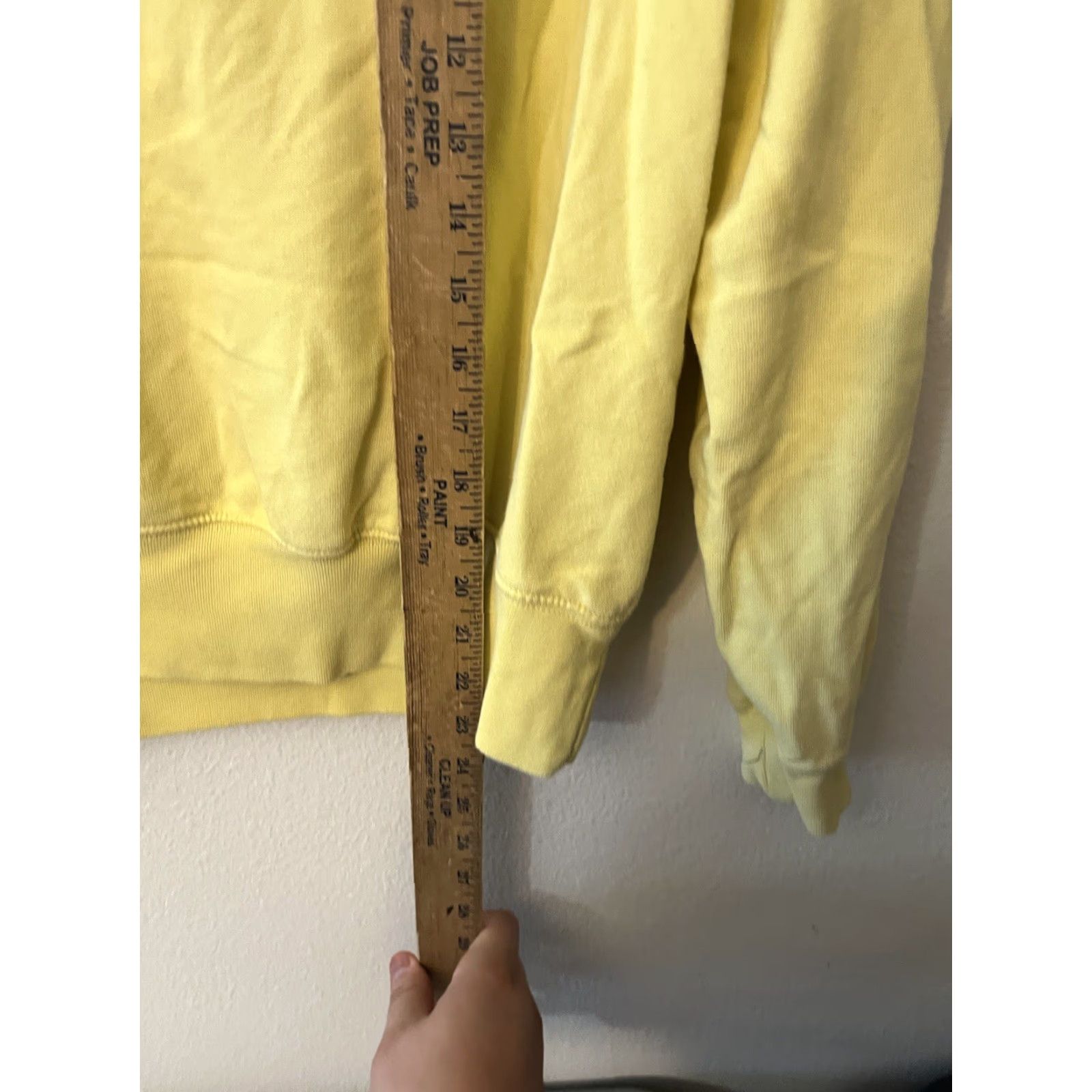 Gap VINTAGE Gap Womens Hoodie Sweatshirt Pullover Long Sleeve Solid Yellow Small Activewear Pockets Size S / US 4 / IT 40 - 4 Thumbnail