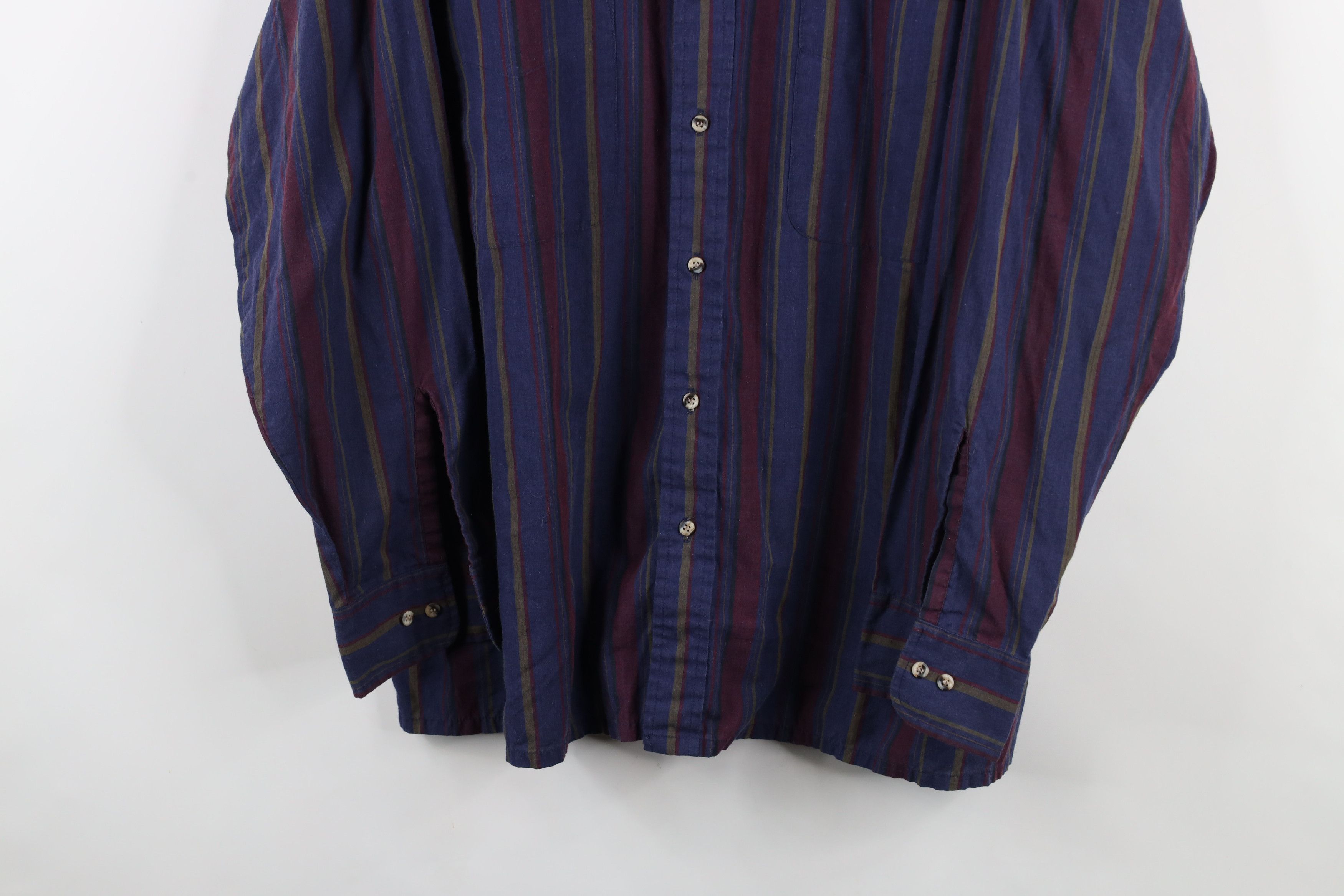 Vintage Vintage 90s Streetwear Striped Collared Button Down Shirt Size US XL / EU 56 / 4 - 3 Thumbnail