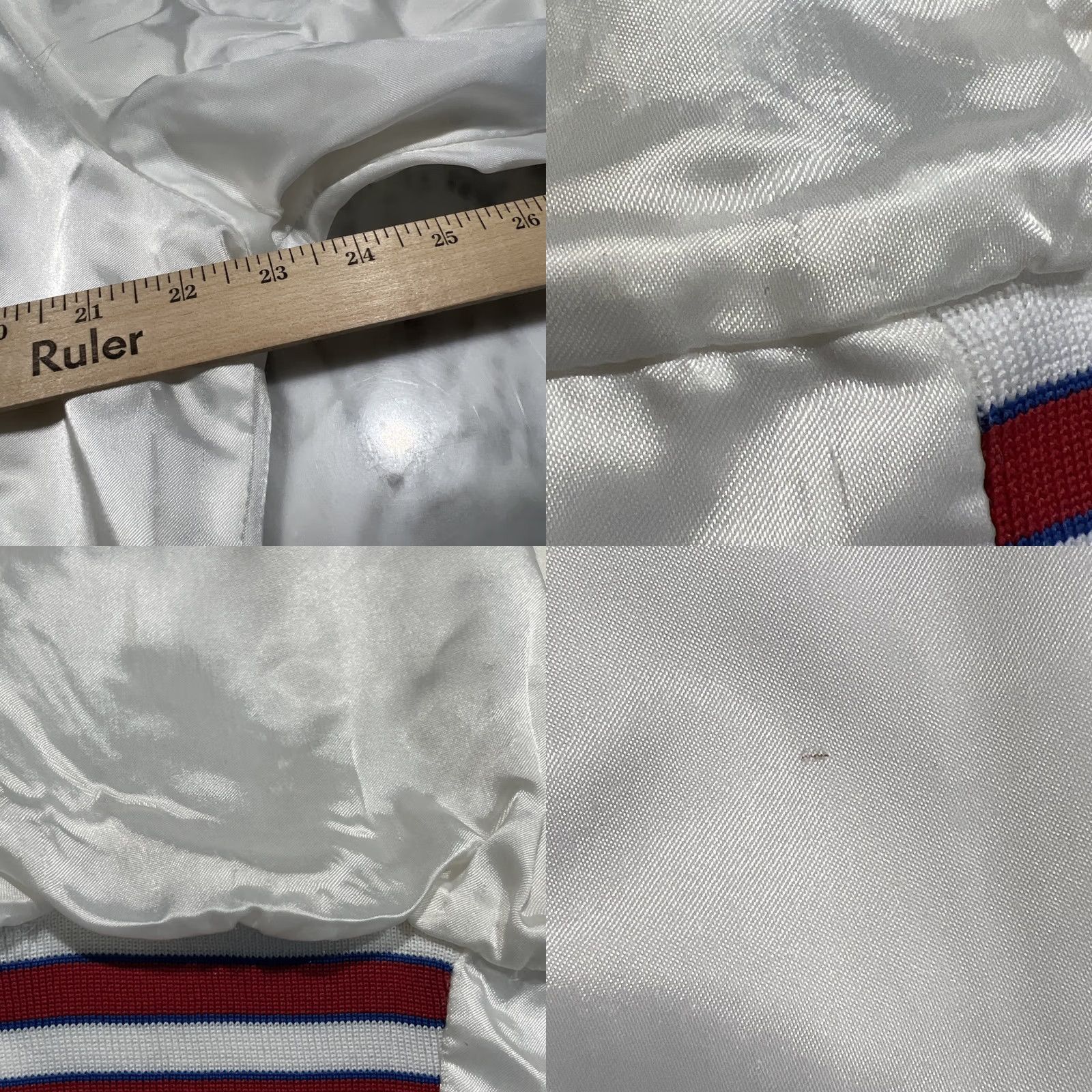 Vintage VINTAGE Knix FM 102.5 Satin Bomber Jacket White Large Arizona Country Music Mens Size US L / EU 52-54 / 3 - 9 Thumbnail