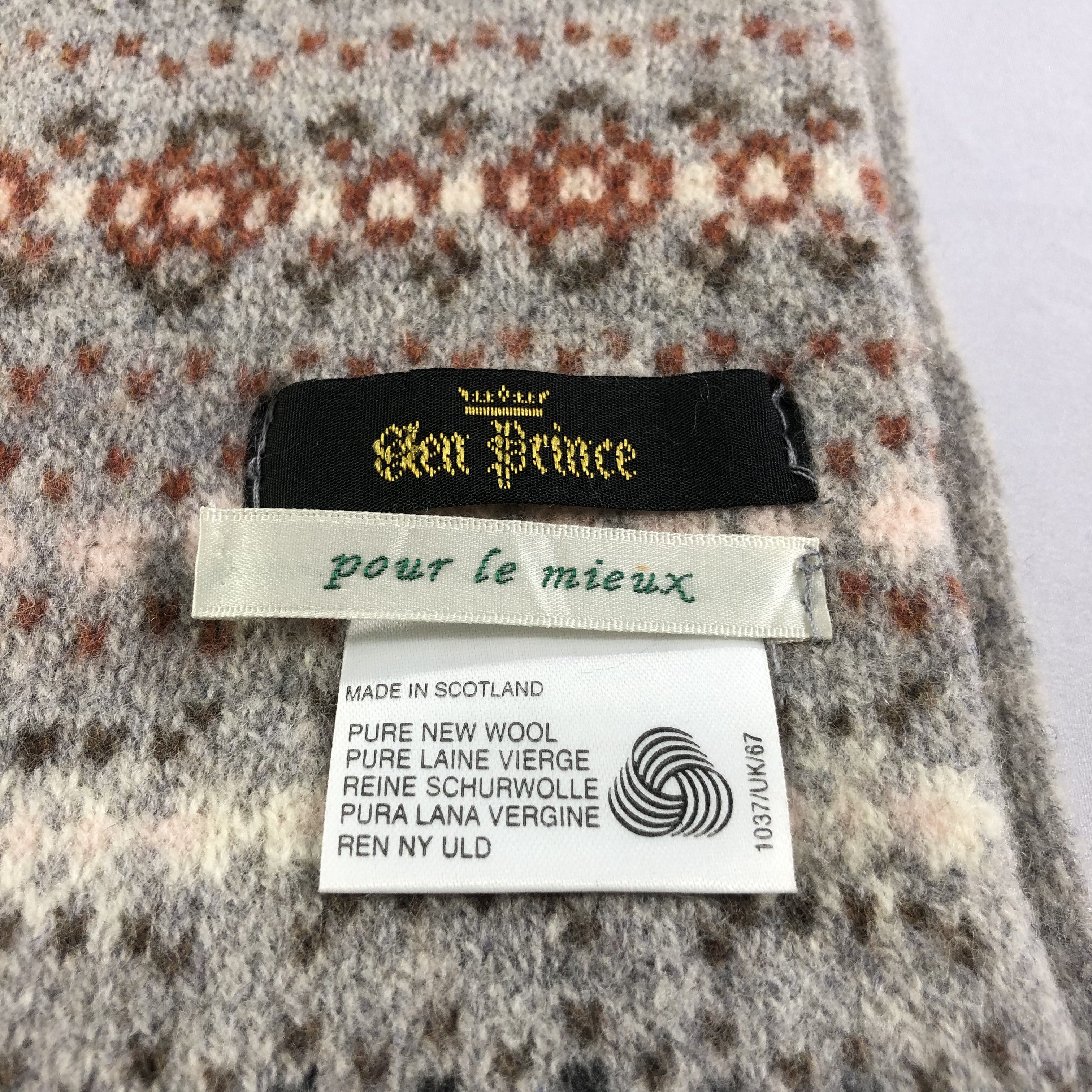 Vintage Glen Prince Native Design Wool Scarf Muffler V1532 Size ONE SIZE - 4 Thumbnail
