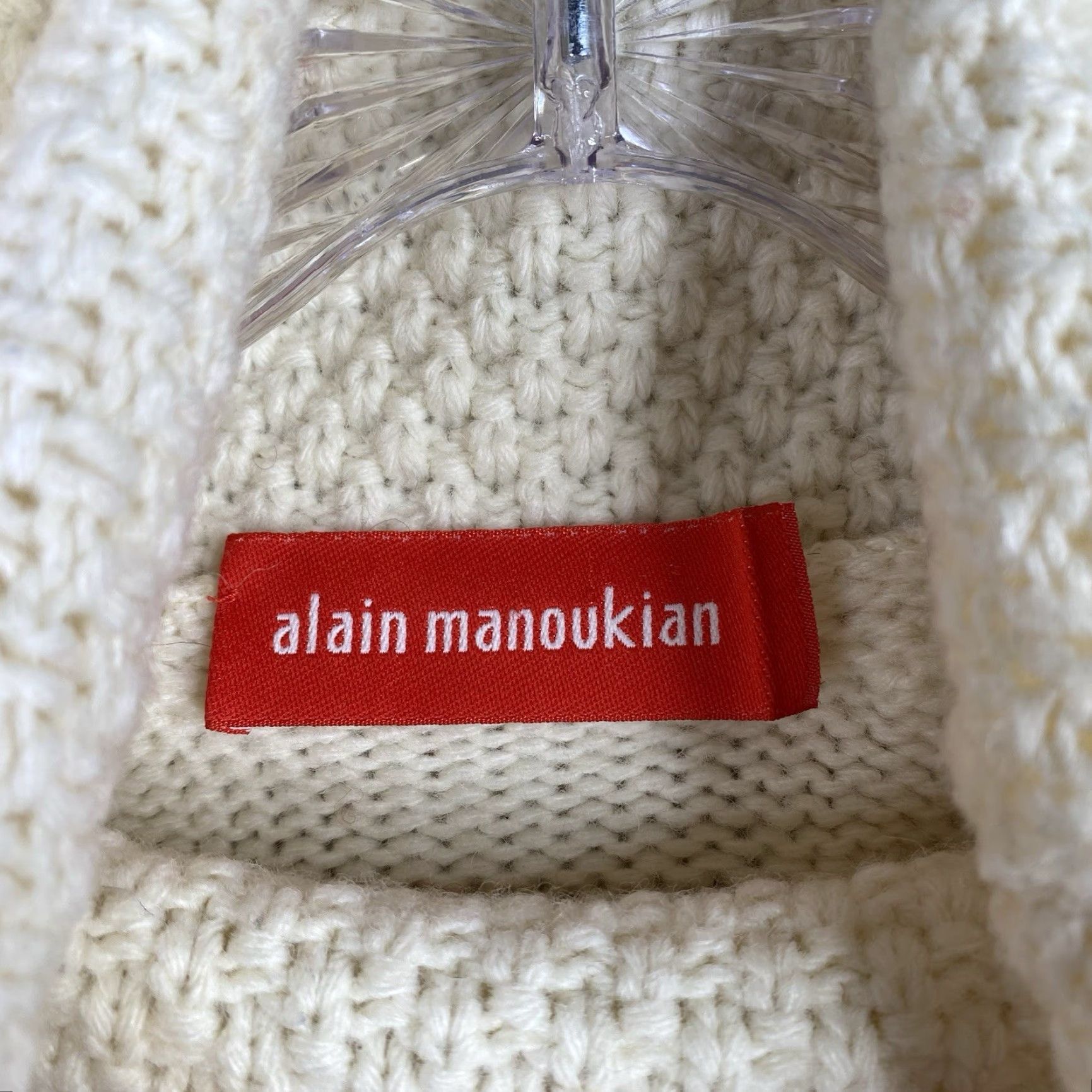 Vintage Alain Manoukian Sweater Women L Ivory Turtleneck Crochet Cable Knit Pullover Long Sleeve Casual Winter All Seasons Womens Size L / US 10 / IT 46 - 5 Thumbnail