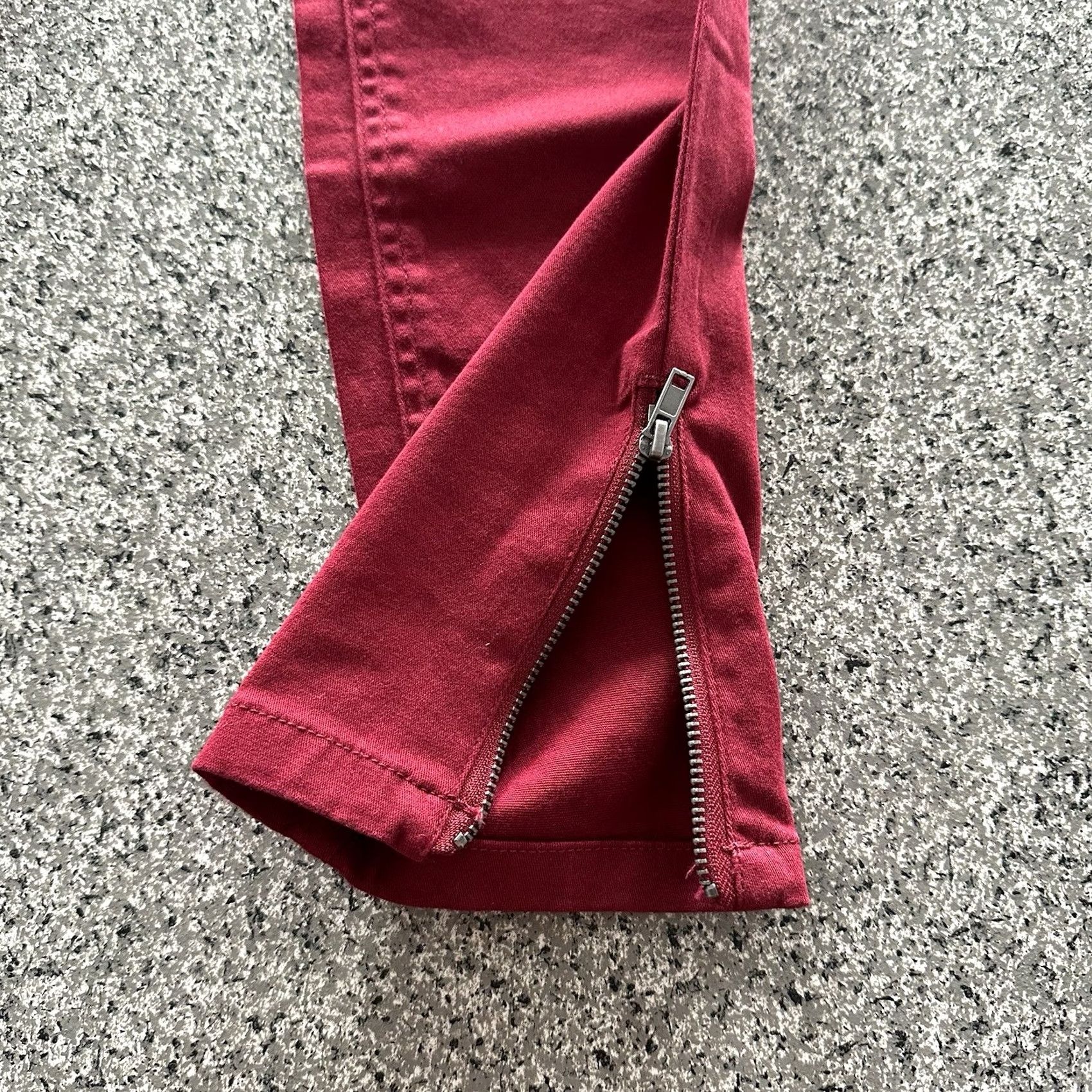 Vintage D. Jeans Red High Waist Ankle Jeans Women’s 6 Side Zip Skinny Stretch Relaxed 5-Pocket Denim Spring Women Jeans Size 28" / US 6 / IT 42 - 3 Thumbnail