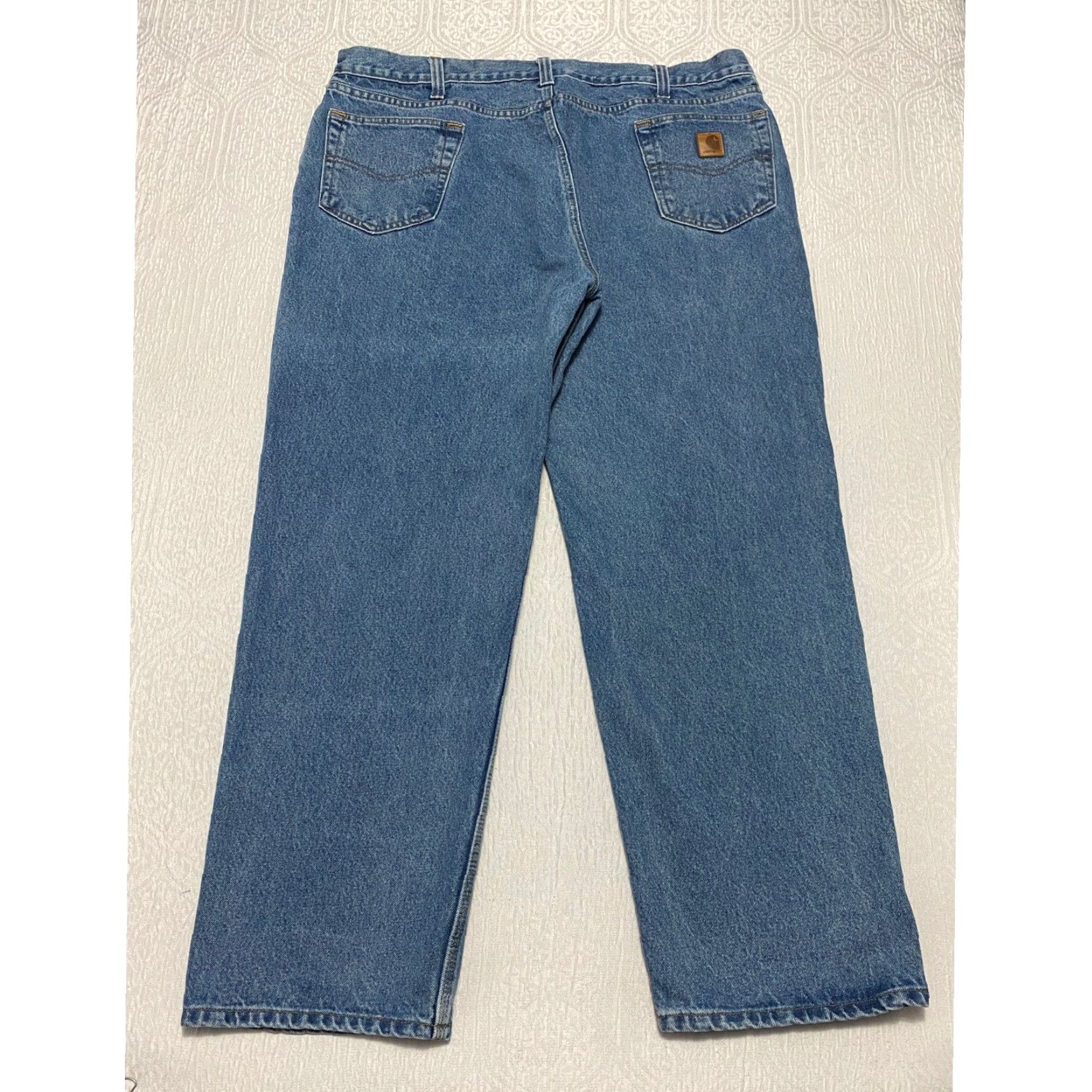 Carhartt Carhartt Jeans B460 LVB Relaxed Fit Mens 44x32 Blue Straight Denim Cotton Pockets Button Zip Size US 44 / EU 60 - 4 Thumbnail
