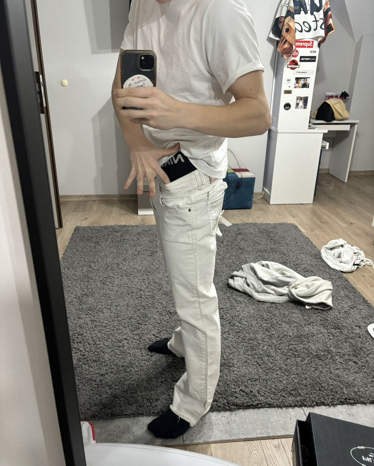 Japanese Brand × John Galliano 90s RARE John Galliano Denim Flared Pants Japan Style Size US 33 - 10 Thumbnail