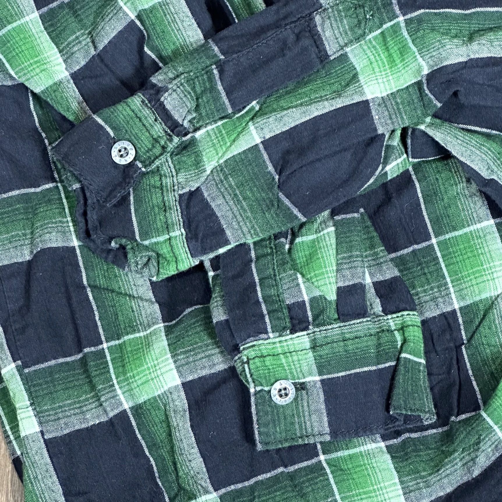 Levi's Levi's Shirt Button-Up Long Sleeve Cotton Plaid Green Blue L Men Size US L / EU 52-54 / 3 - 6 Thumbnail