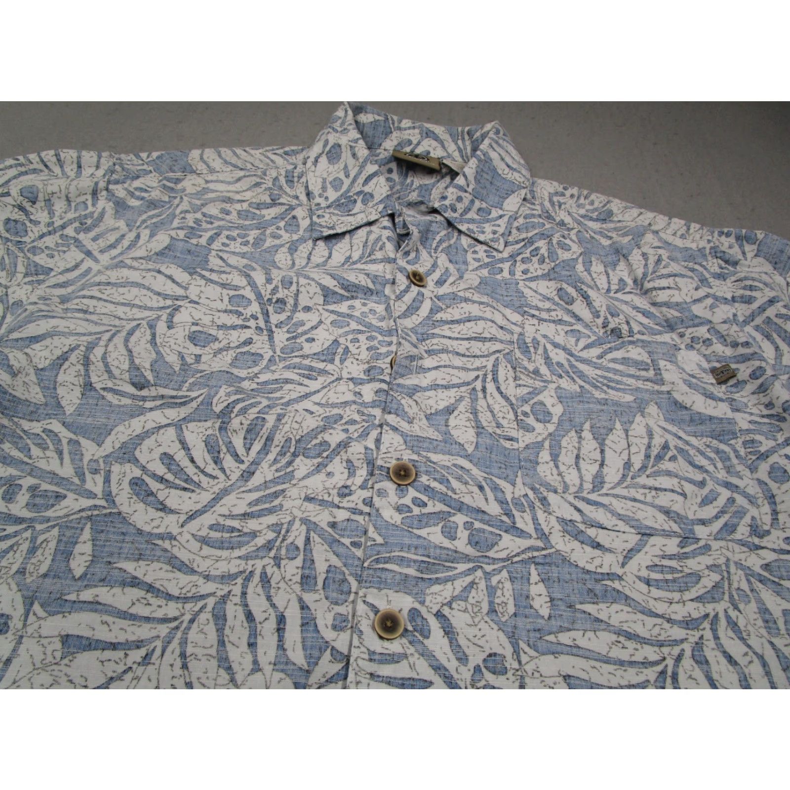 Vintage VINTAGE Maui and Sons Men's Hawaiian Shirt Short Sleeve Blue Floral 80s 90s Retro Camp Classic Size US L / EU 52-54 / 3 - 2 Thumbnail
