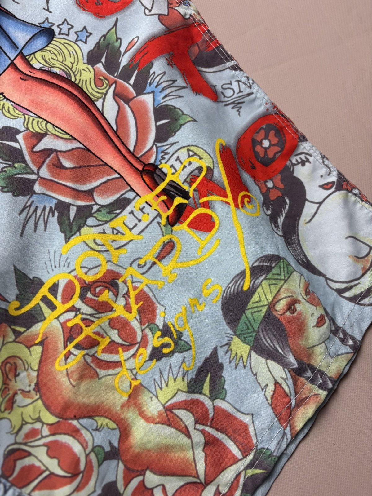 Ed Hardy Ed Hardy Vintage Y2k Monogram Shorts Size US 36 / EU 52 - 5 Thumbnail