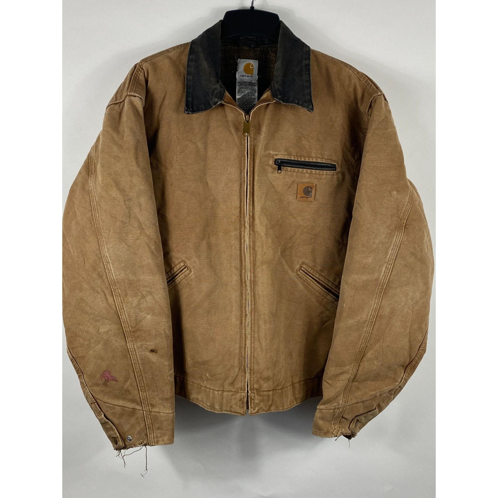 Image of Vintage Carhartt J97 Brn Blanket Lined Detroit Workwear Jack in Brown, Men's (Size XL)