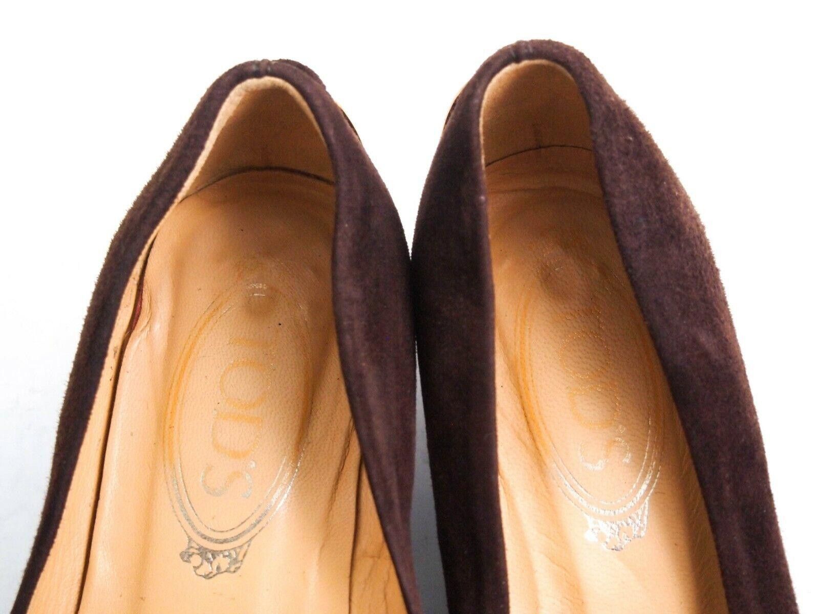 Tod's Tod's Low Heel Pumps Brown Suede Womens US 6 EU 36 Size US 6 / IT 36 - 5 Thumbnail