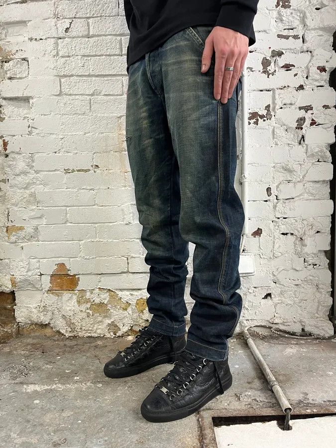 Dolce & Gabbana 2000s Dolce & Gabbana Navy Faded Denim Jeans Size US 33 - 2 Thumbnail