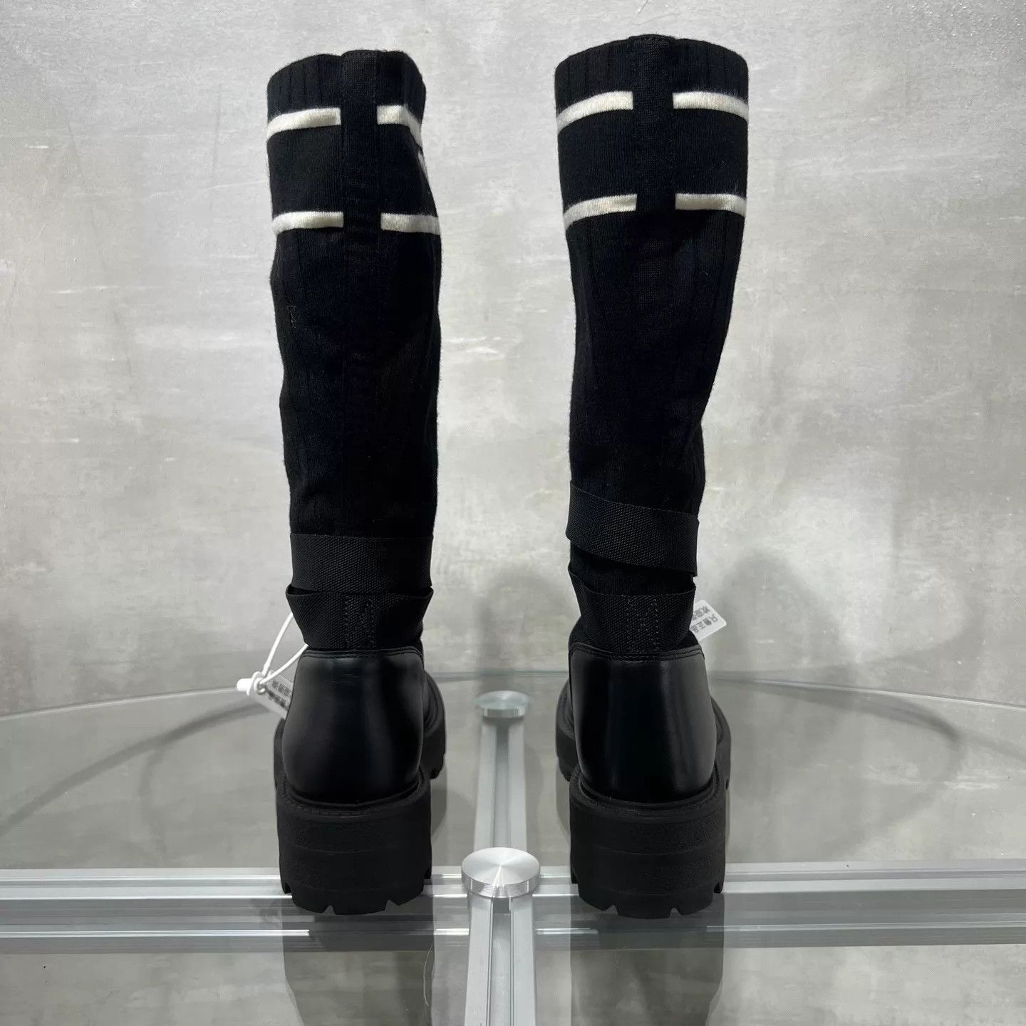 Dior Dior D-Major Knee-High Boots Black 35.5 Size US 5 / IT 35 - 6 Thumbnail