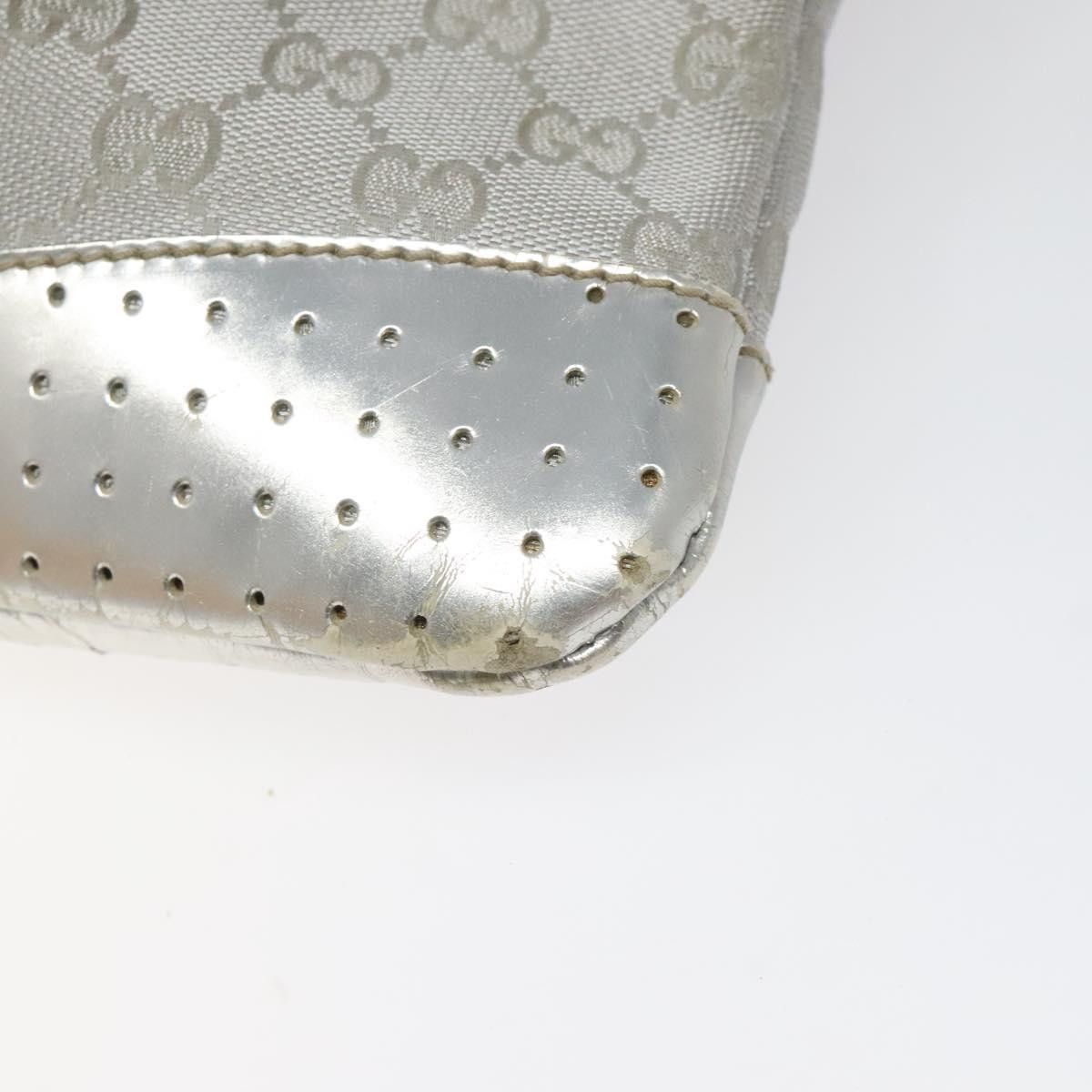 Gucci GUCCI GG Canvas Shoulder Bag Silver Blue Size ONE SIZE - 15 Thumbnail