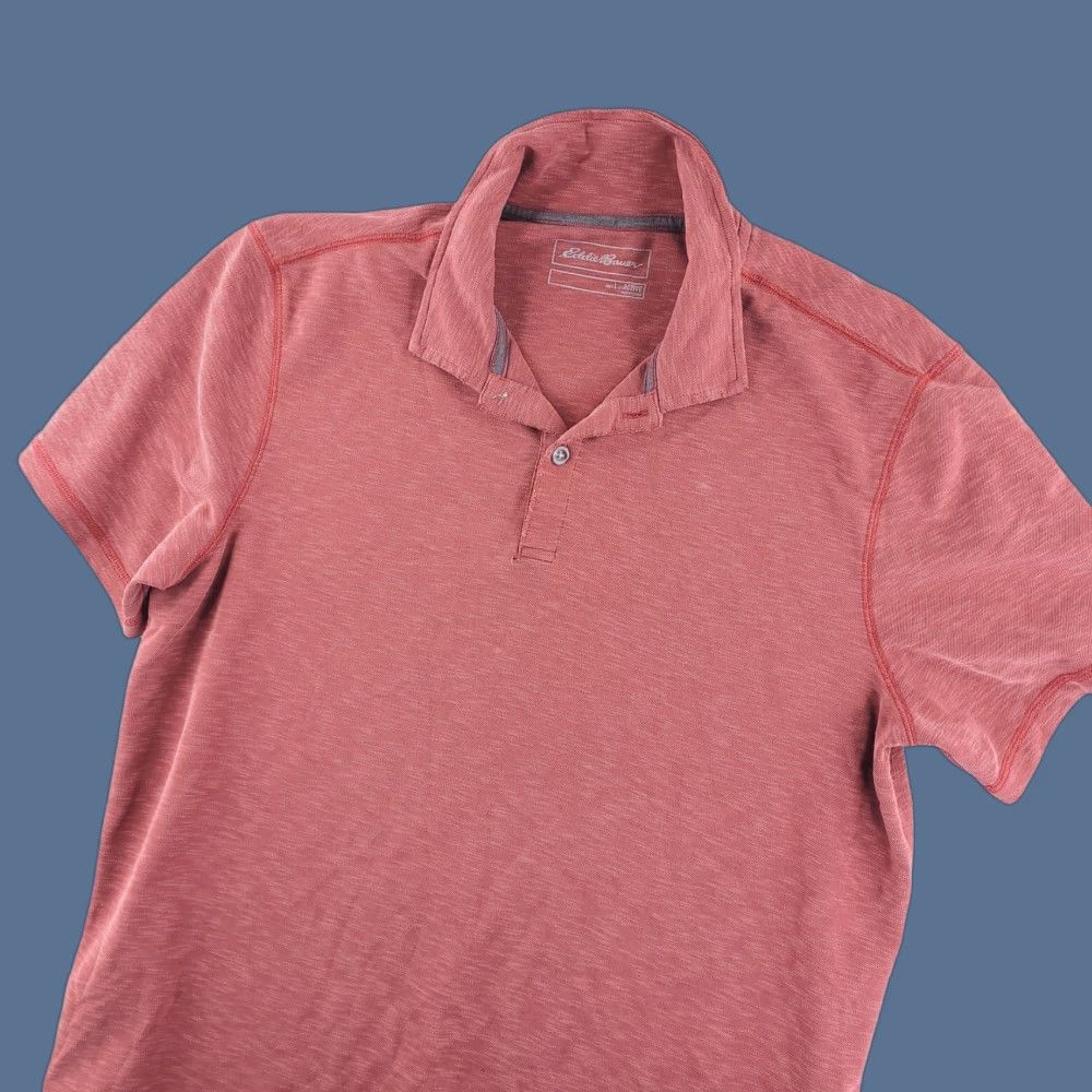 Eddie Bauer Eddie Bauer Polo Mens Large Slim Fit Red Knit Short Sleeve Shirt Size US L / EU 52-54 / 3 - 1 Thumbnail