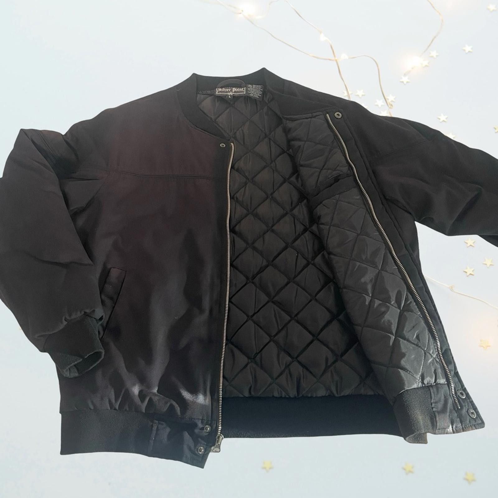 Other Vintage Barry Dolan Mens Black Quilted Bomber Jacket size 48 Size US XL / EU 56 / 4 - 3 Thumbnail
