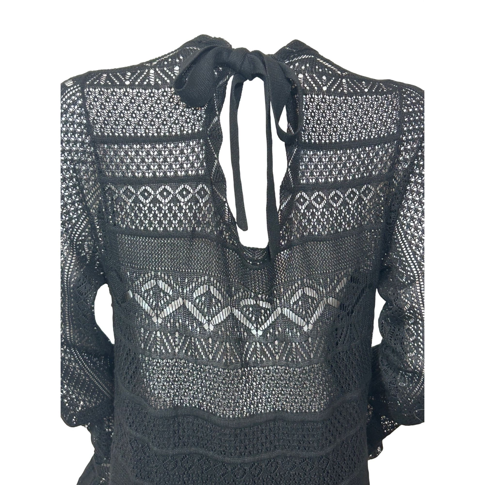 Polo Ralph Lauren Polo Ralph Lauren Maxi Dress L Black Lace Knit Long Sleeved Size L / US 10 / IT 46 - 17 Thumbnail