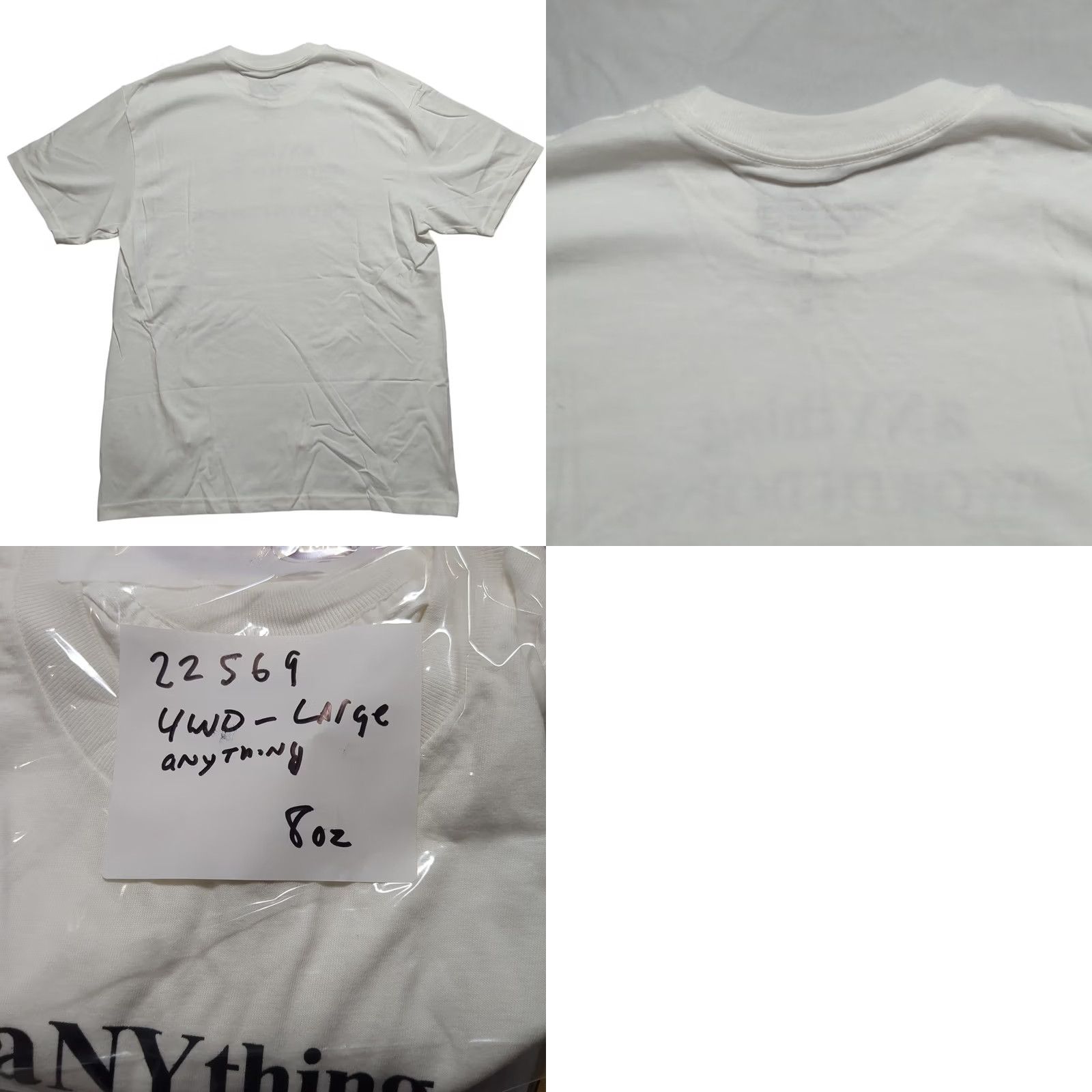 Vintage VINTAGE 4 Worth Doing aNYthing White T-Shirt Men L Graphic Print Crew Neck Short Sleeve Logo Tee Mens Size US L / EU 52-54 / 3 - 8 Thumbnail