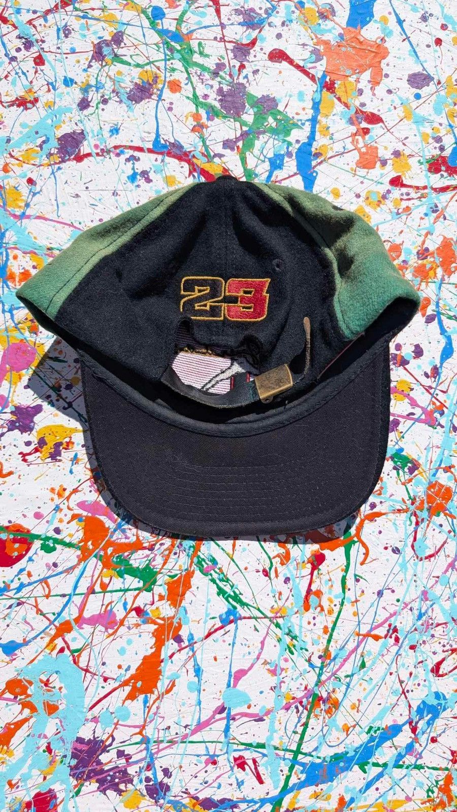 Jordan Brand Vintage Nike air Jordan cap 90s black red green OS fleece Size ONE SIZE - 10 Thumbnail