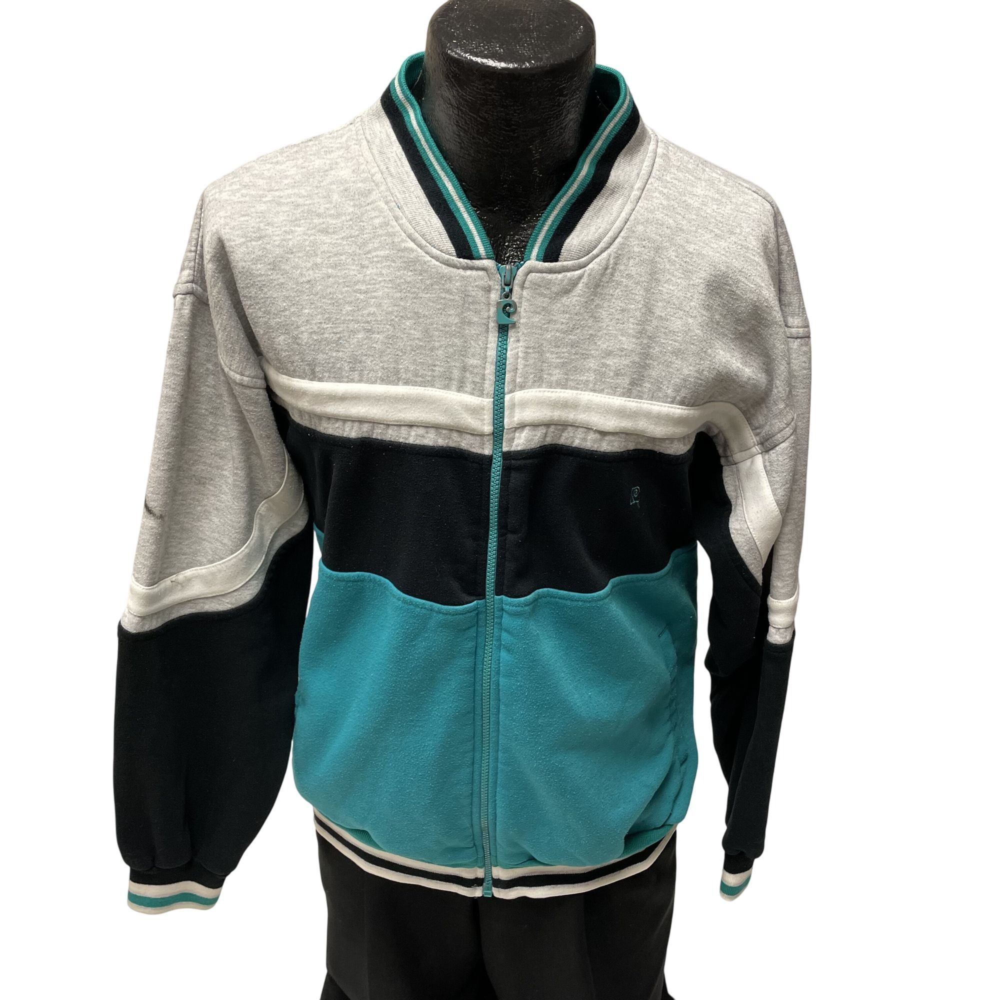 Pierre Cardin Vtg Pierre Cardin HEATHER COLORBLOCK TRI BLEND Jacket Size US XL / EU 56 / 4 - 2 Thumbnail