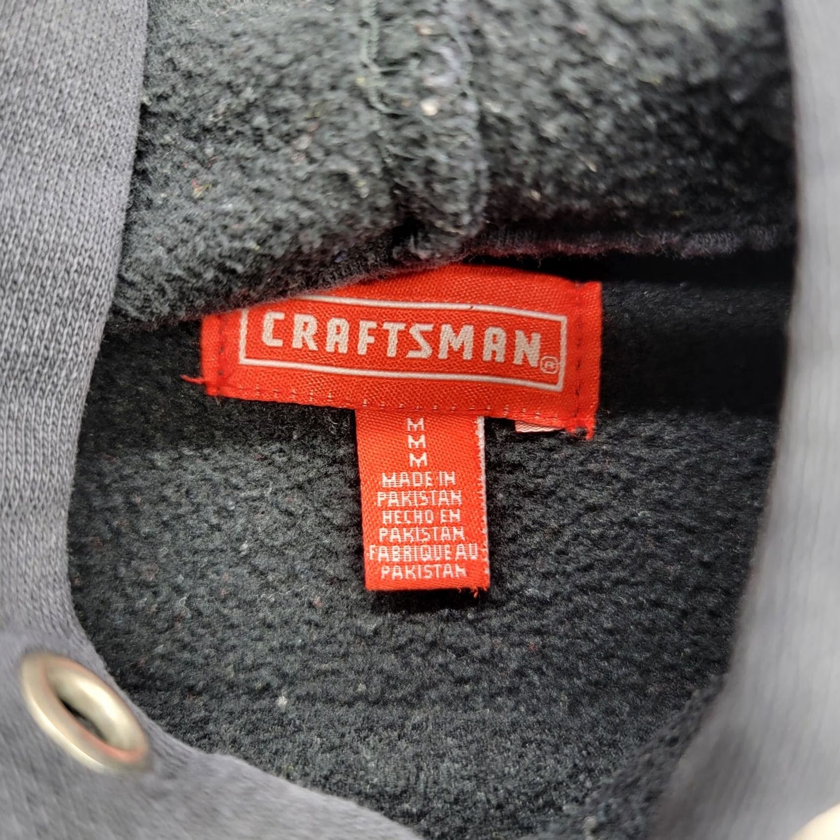 Vintage Craftsman Hoodie Mens medium Black White Logo Pullover Tools Label Size US M / EU 48-50 / 2 - 4 Thumbnail