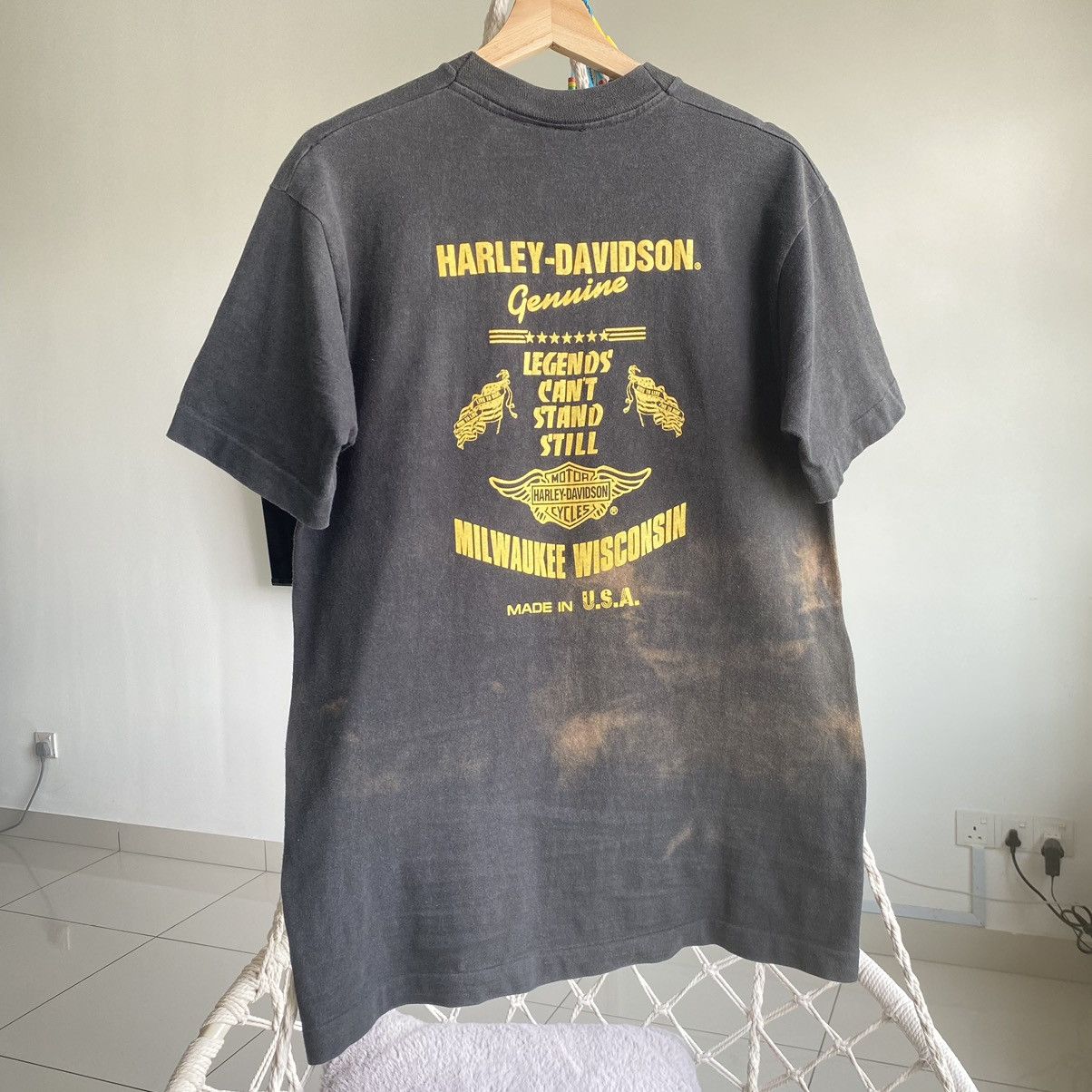 Harley Davidson × Rare × Vintage Thrashed Faded Vintage 90s Harley 