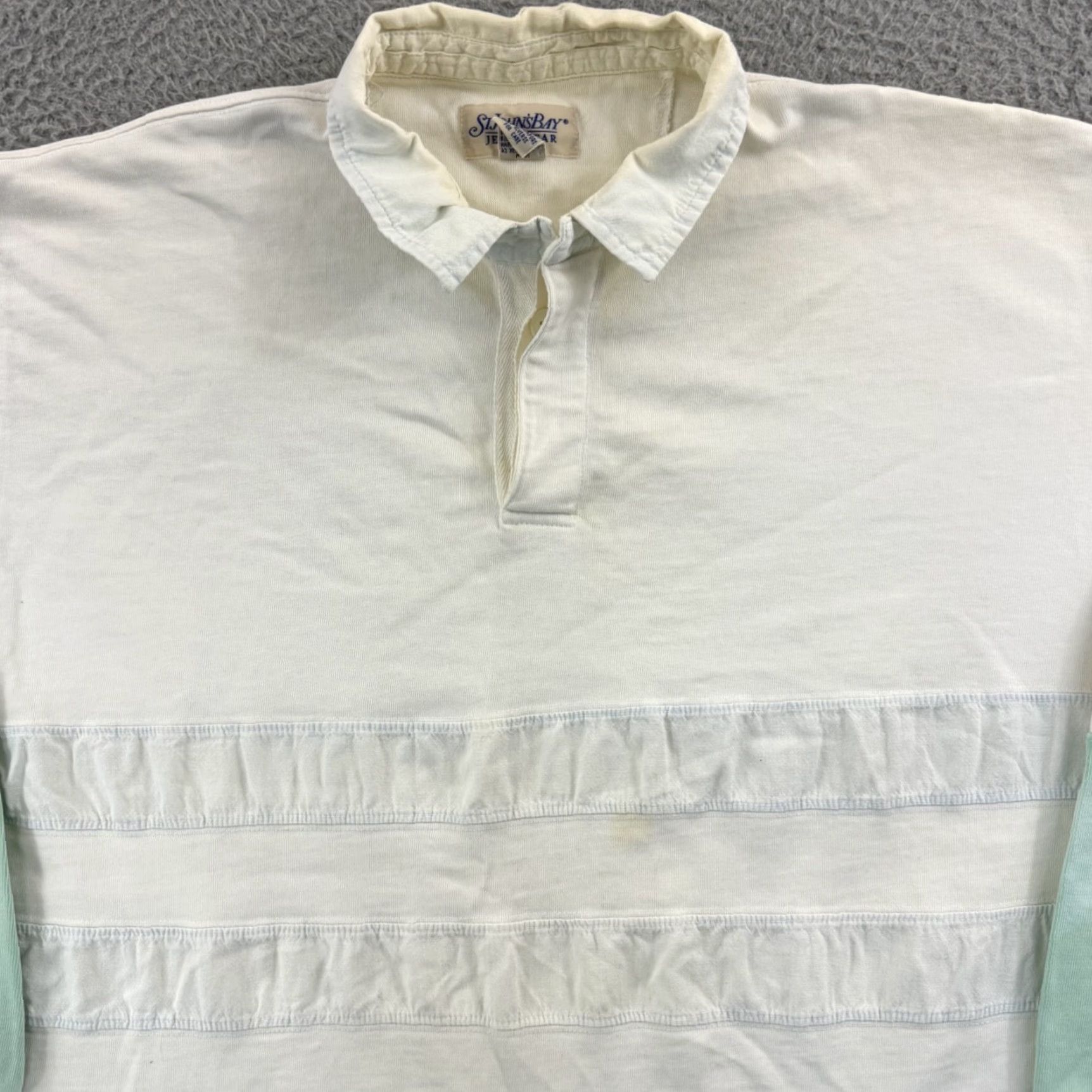 Vintage VINTAGE St Johns Bay Shirt Mens XL Striped Long Sleeve Rugby 90s Polo Striped Size US XL / EU 56 / 4 - 3 Thumbnail