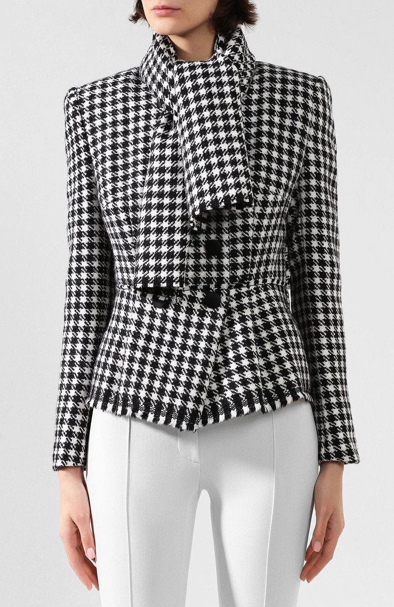 Dolce & Gabbana o1y0825 Coat in Black/White Size M / US 6-8 / IT 42-44 - 2 Thumbnail