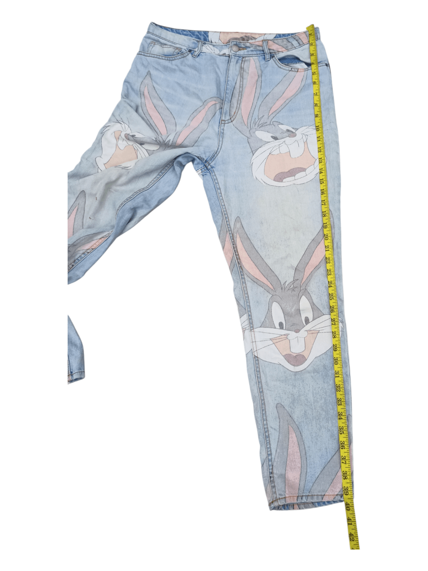 Divided LOONEY TUNES BUGS BUNNY Hip Hop Baggy Street Fashion Jeans Size 31" - 21 Thumbnail