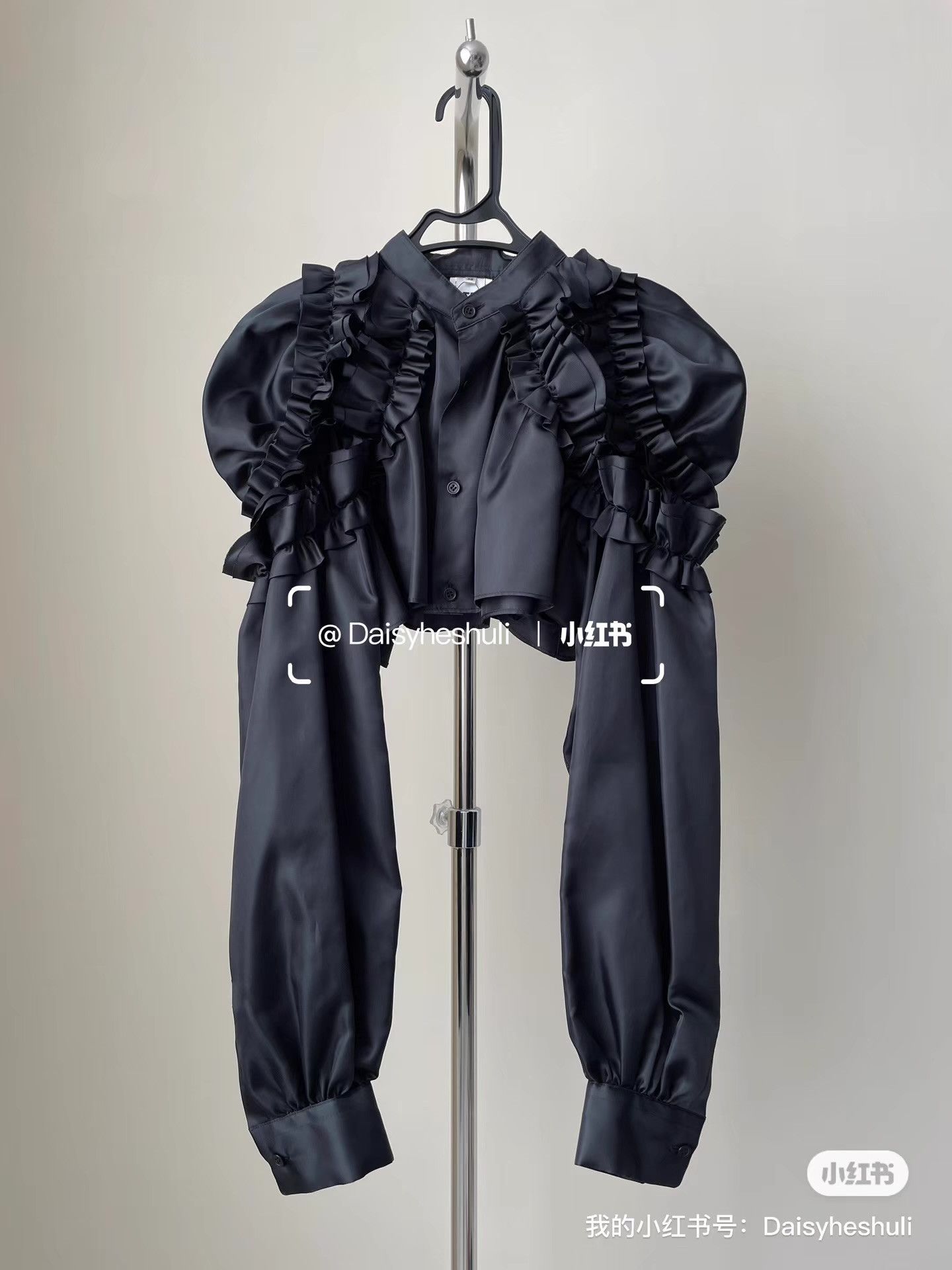 Comme des Garcons Comme des Garçons CDG Noir Ruffled Pleated Shirt Ｑ24 Size S / US 4 / IT 40 - 1 Thumbnail