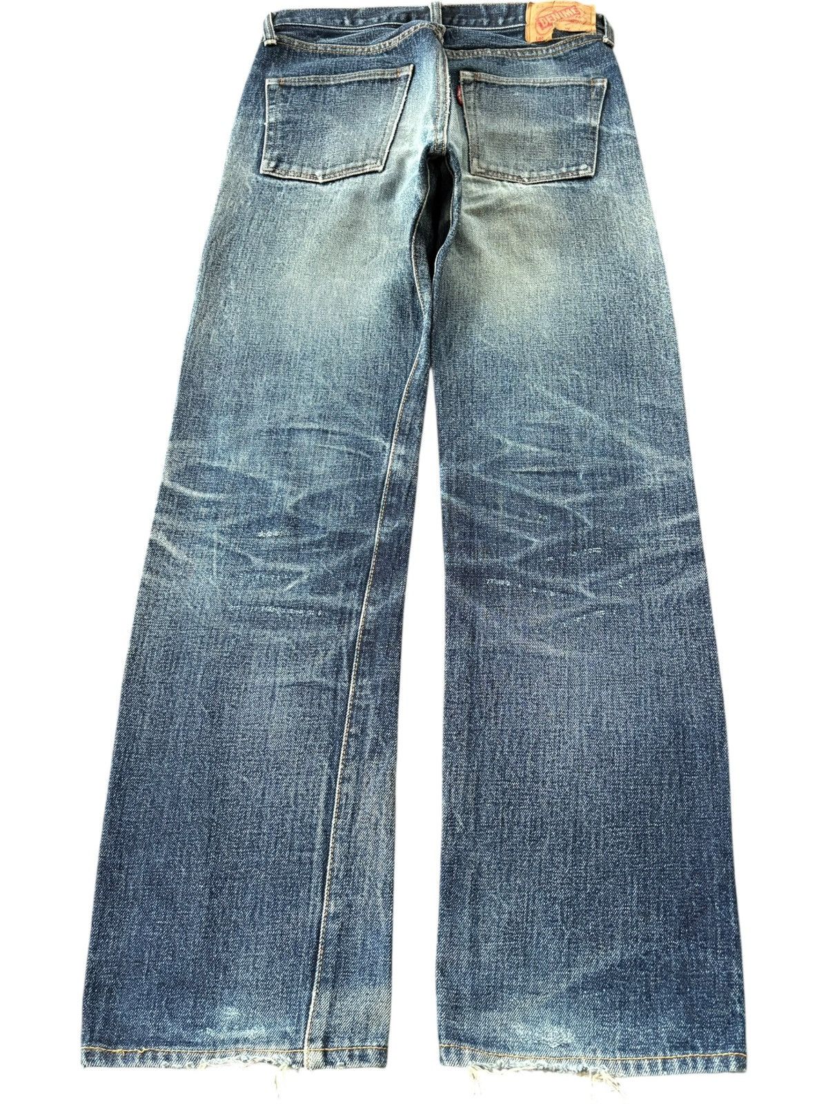 Denime Vintage 90s Denime Selvedge Faded Distress Loose Jeans Size US 30 / EU 46 - 2 Thumbnail