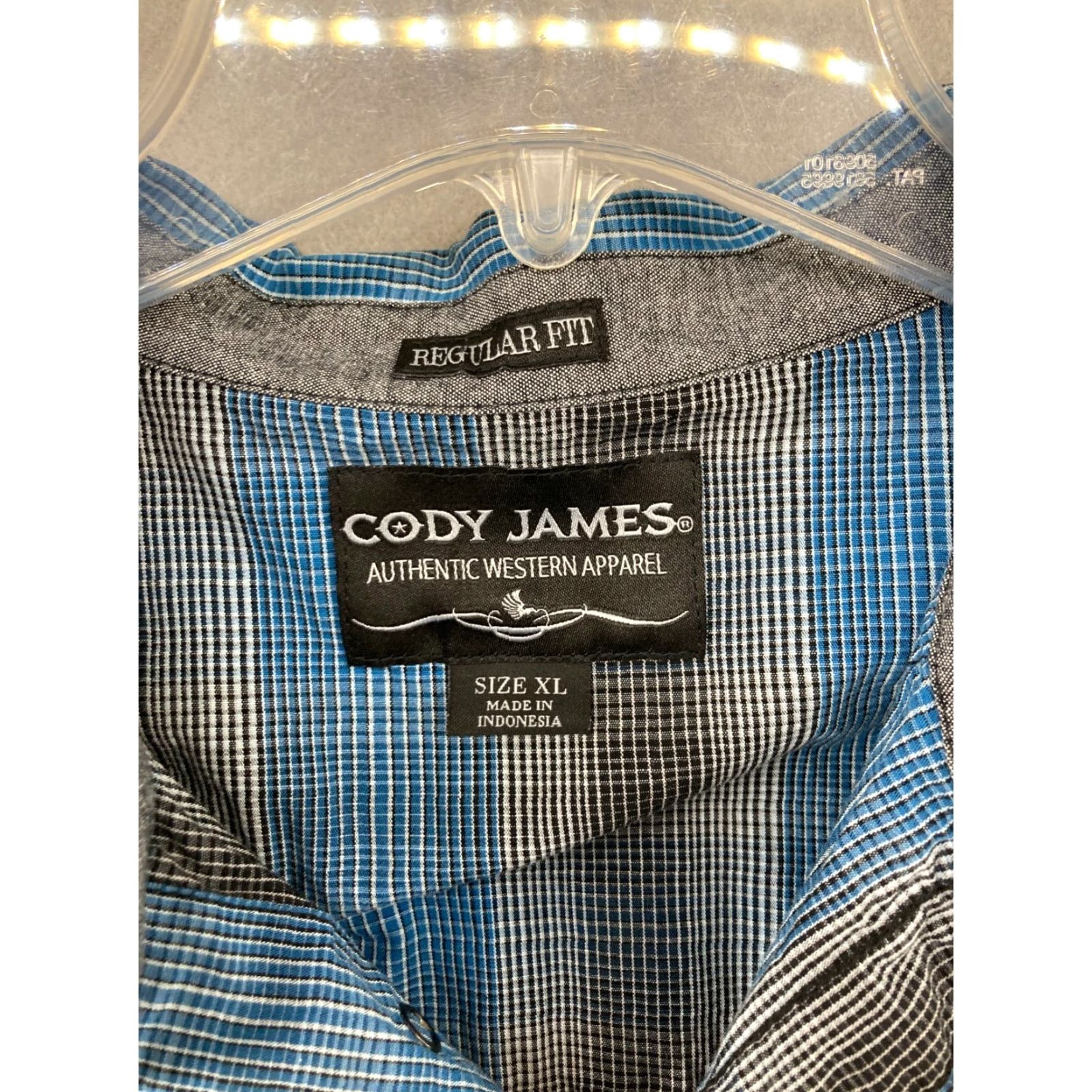 Cody James Cody James Western Shirt XL Blue Striped Snap Button-Up Regular Fit Mens Size US XL / EU 56 / 4 - 6 Thumbnail
