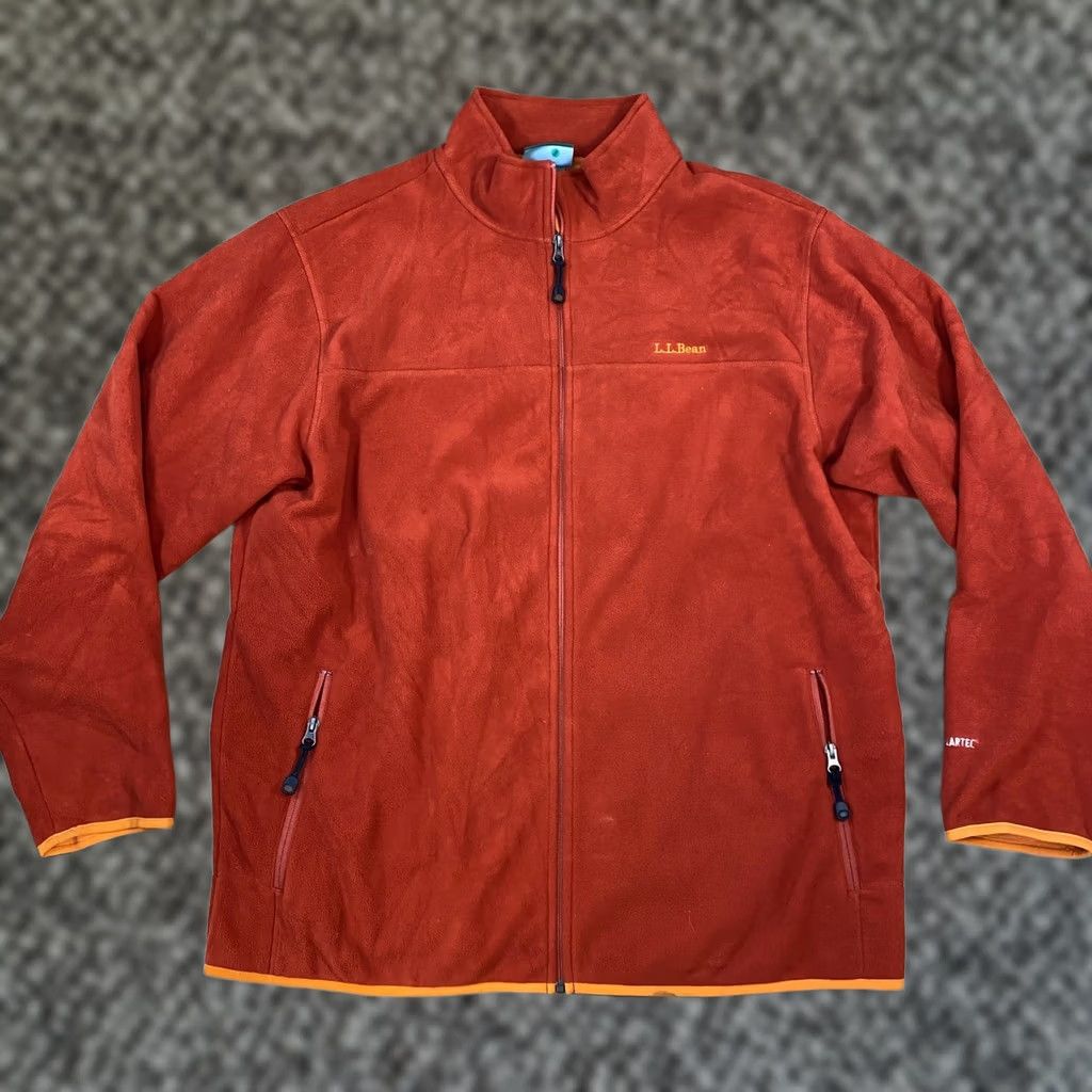 Vintage L.L. Bean Jacket Fleece Men XL Orange Polartec Full Zip Heritage Hiking Size US XL / EU 56 / 4 - 1 Thumbnail