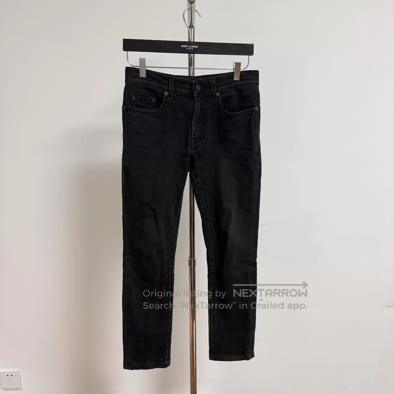 Saint Laurent Paris Saint Laurent Paris Black Basic Nine-Quarter Jeans i Size US 30 / EU 46 - 1 Thumbnail