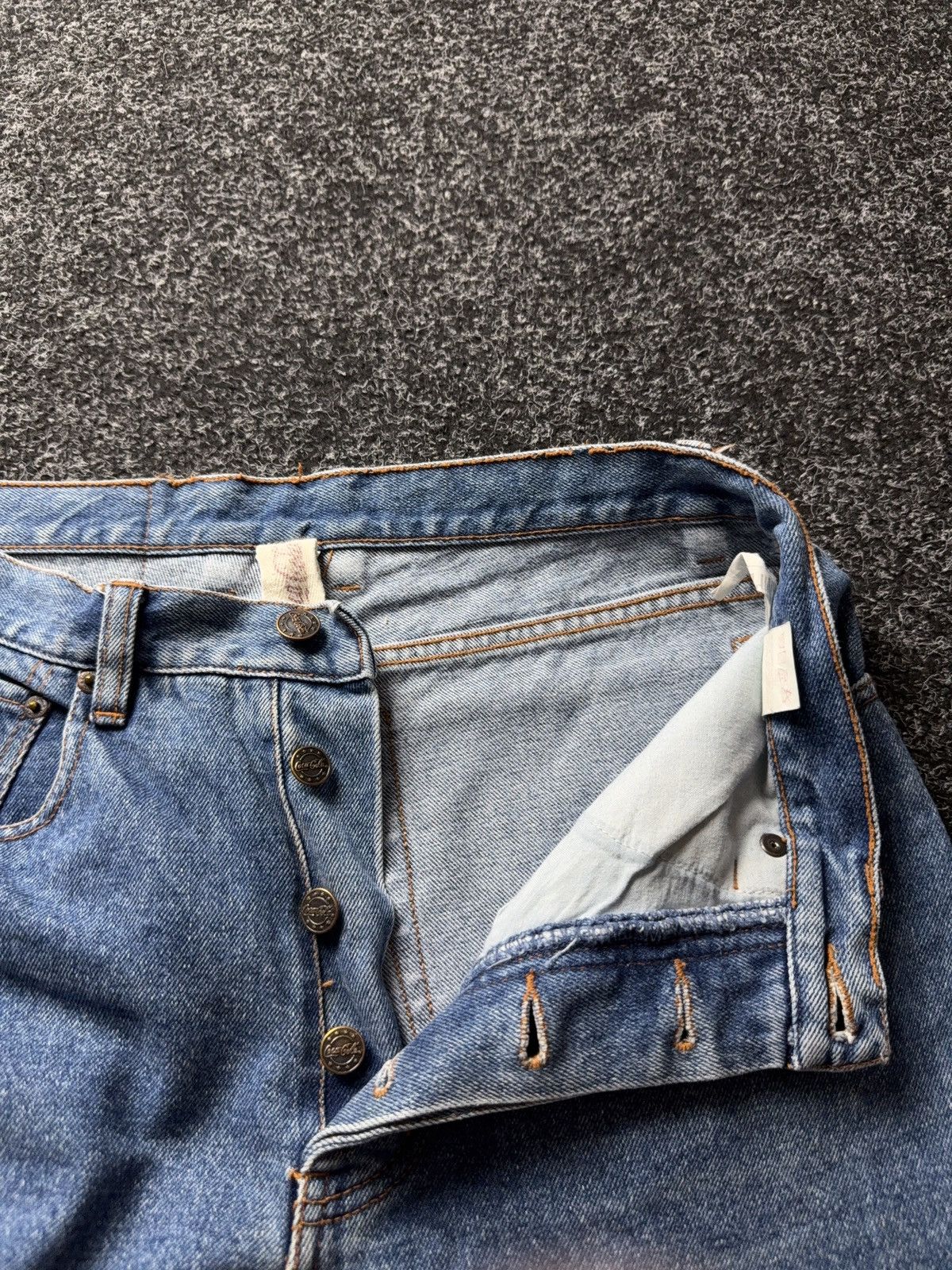 Coca Cola Vintage Retro USA Brand Coca Cola Jeans Straight Denim Y2K Size US 31 - 10 Thumbnail