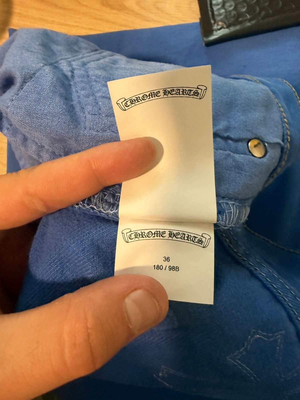 Chrome Hearts Chrome Hearts Blue Cross Patch Levis Size US 36 / EU 52 - 18 Thumbnail