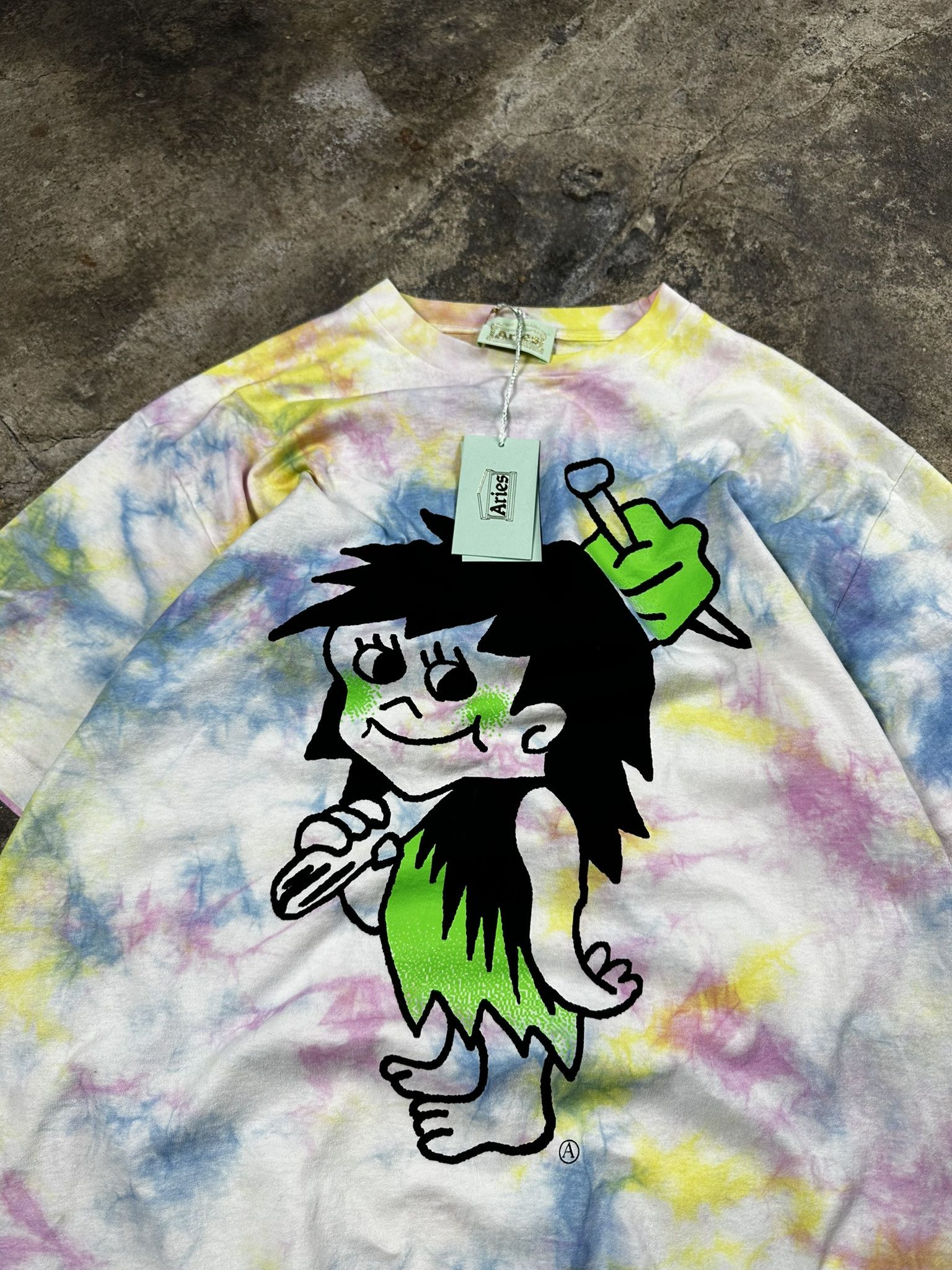 Aries Aries Tie Dye Caveman T-shirt Size US M / EU 48-50 / 2 - 2 Thumbnail