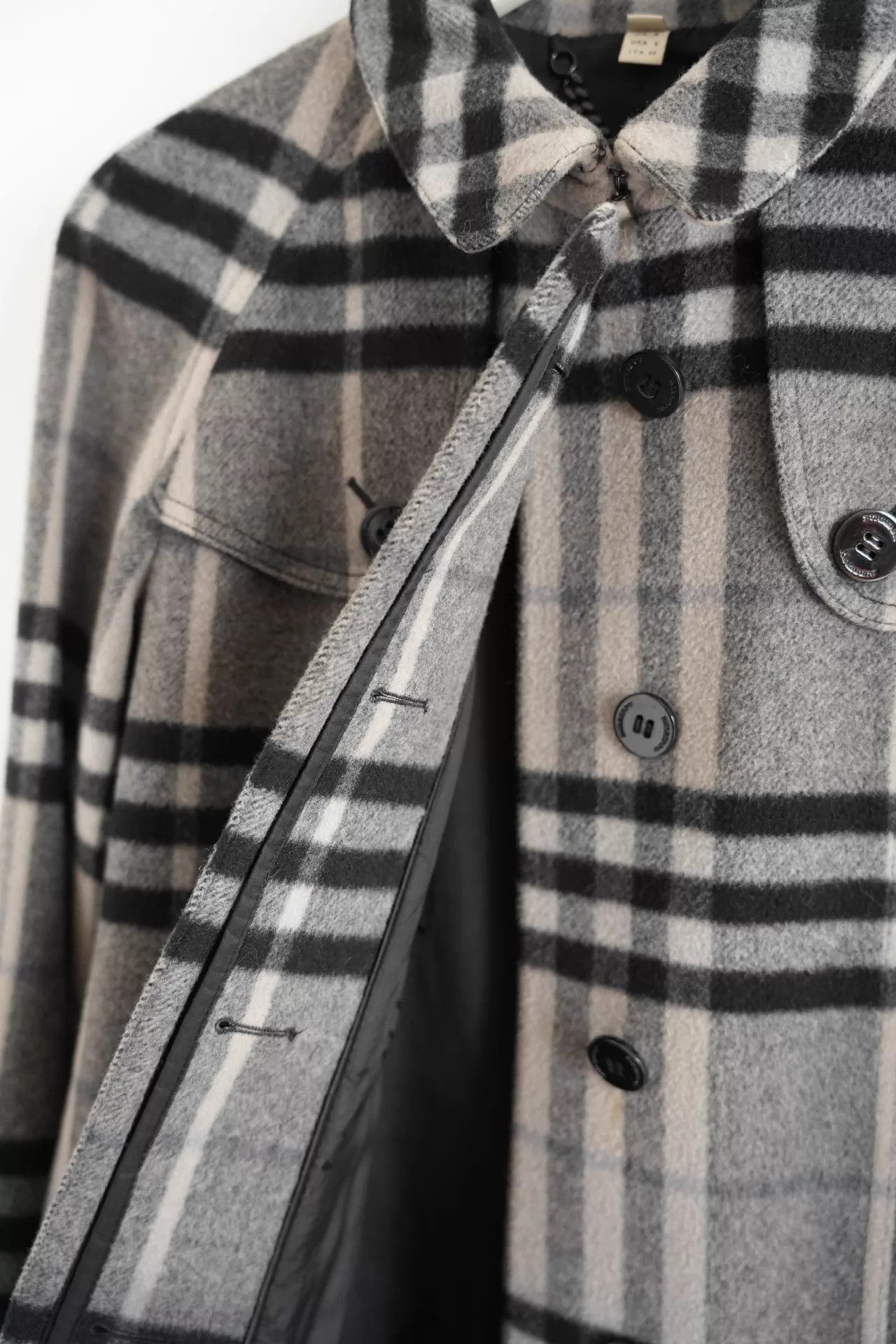 Burberry Burberry Ombre Check Wool Blend Trench Coat Sz 40 Size S / US 4 / IT 40 - 5 Thumbnail