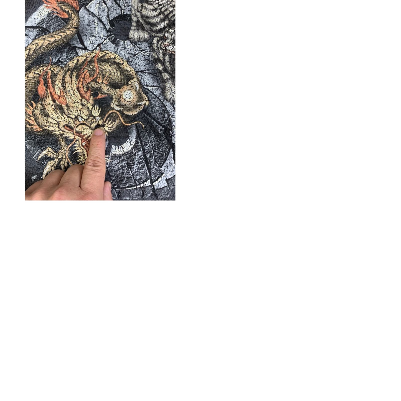 Delta VINTAGE Delta Shirt Men L Black Dragon Tiger Y2K Distressed Graphic Print Crew Neck Short Sleeve Size US L / EU 52-54 / 3 - 9 Thumbnail