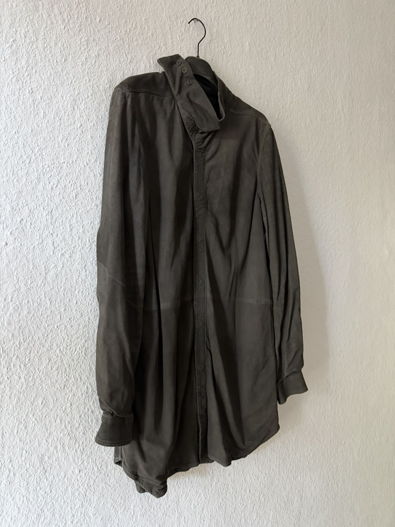 Rick Owens F/W 16 “MASTODON” Blistered Lamb Leather Trench Shirt L/54 Size US L / EU 52-54 / 3 - 7 Thumbnail
