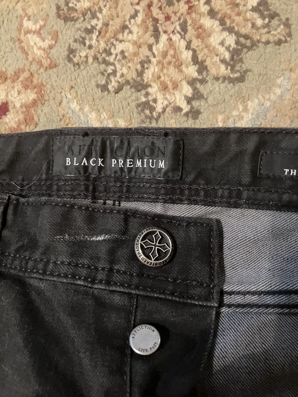 Affliction Y2K Affliction Studded Ace Black denim Size US 34 / EU 50 - 6 Thumbnail