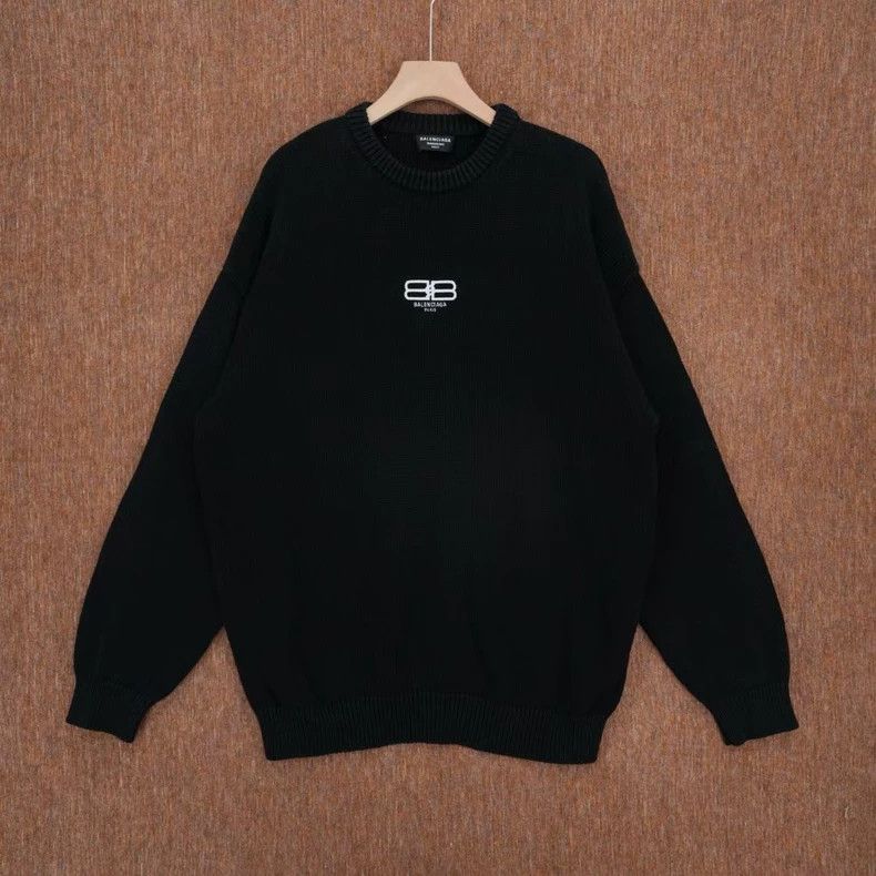 Balenciaga Balenciaga Double B-lock embroidered sweater Size US M / EU 48-50 / 2 - 1 Thumbnail