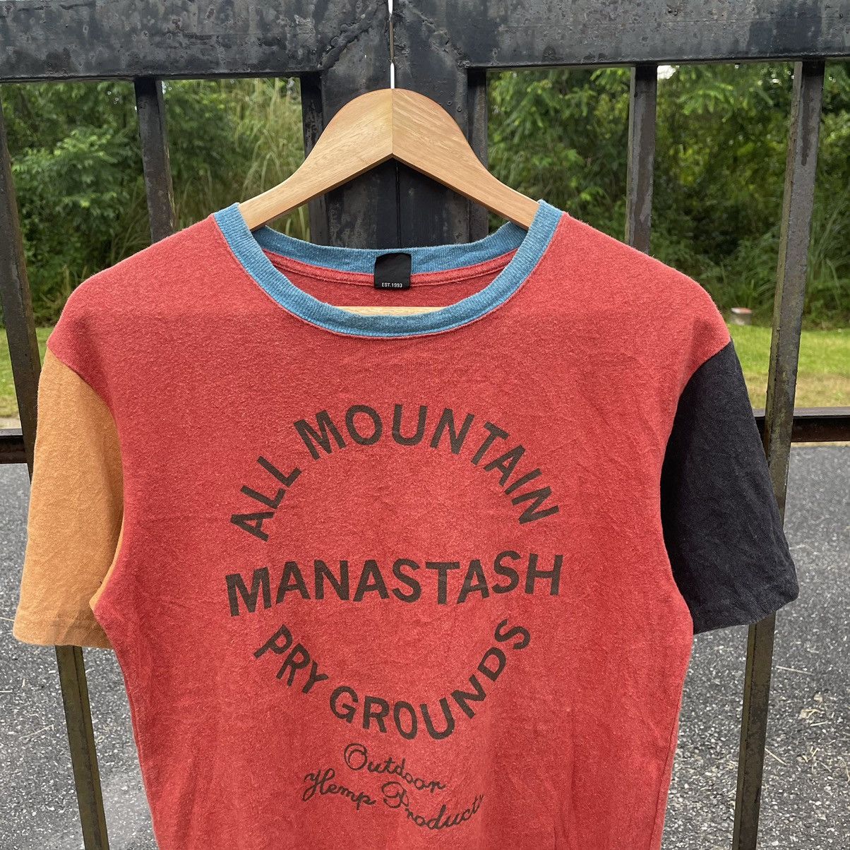 Japanese Brand × Manastash × Vintage 🔥🔥Vintage Manatash Big Logo Pry Ground Tricolour Tee Size US M / EU 48-50 / 2 - 3 Thumbnail