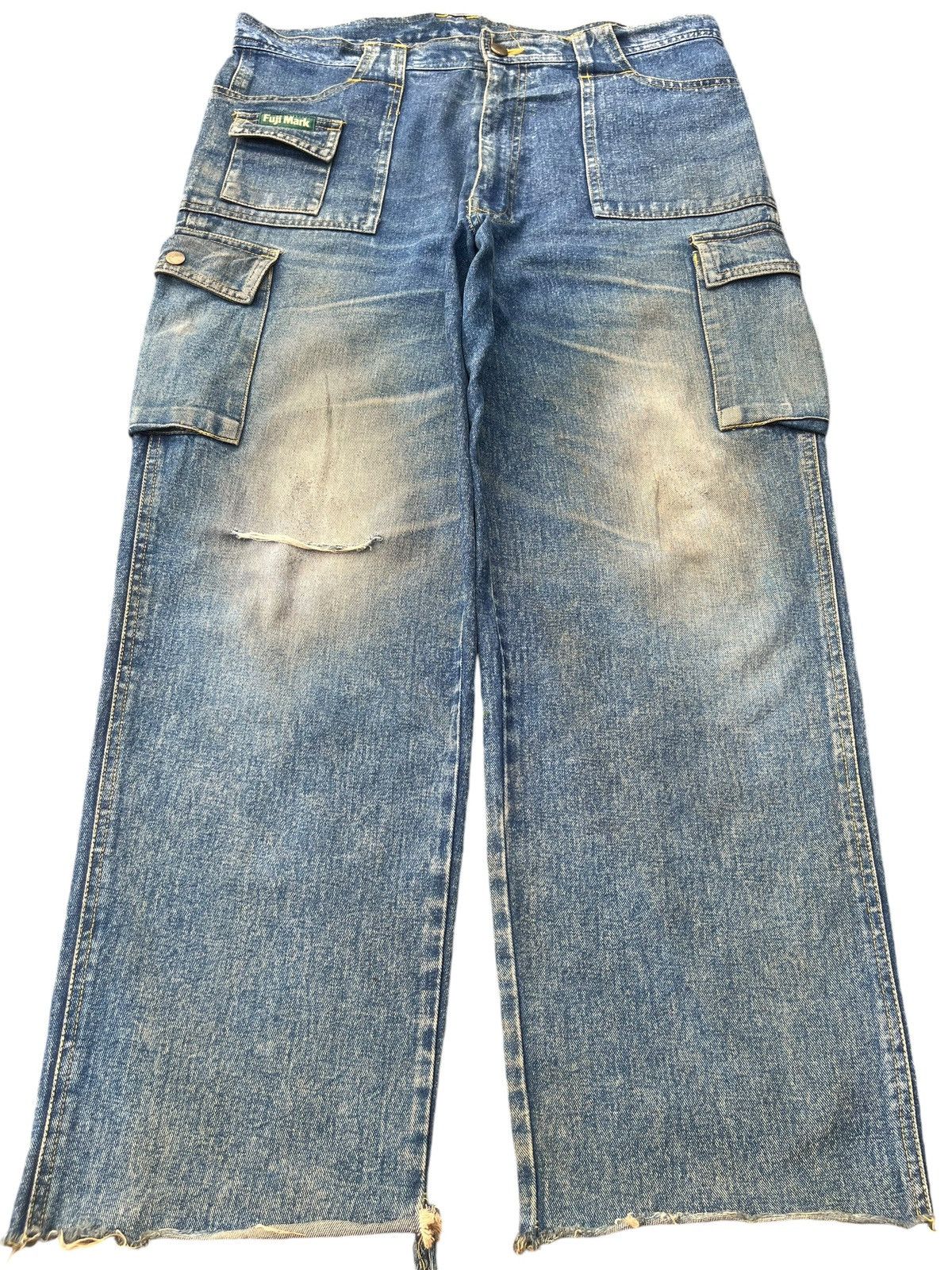 Japanese Brand Vintage Japanese Brand Mud Wash Tactical Cargo Frayed Jeans Size US 34 / EU 50 - 1 Thumbnail