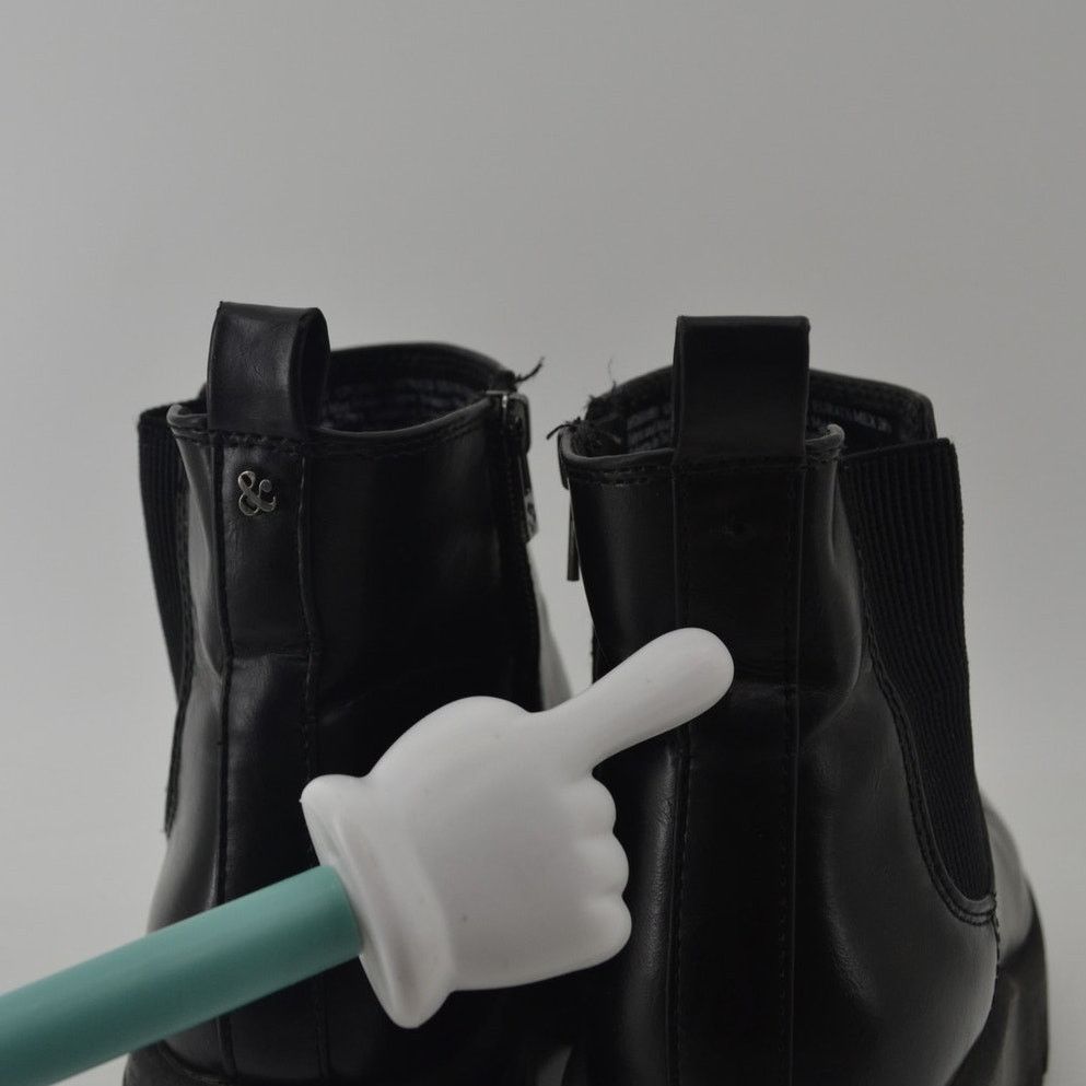 Other Sam & Libby Chunky Boots Whimsygothic Black Faux Leather 9.5 Size US 9.5 / IT 39.5 - 7 Thumbnail