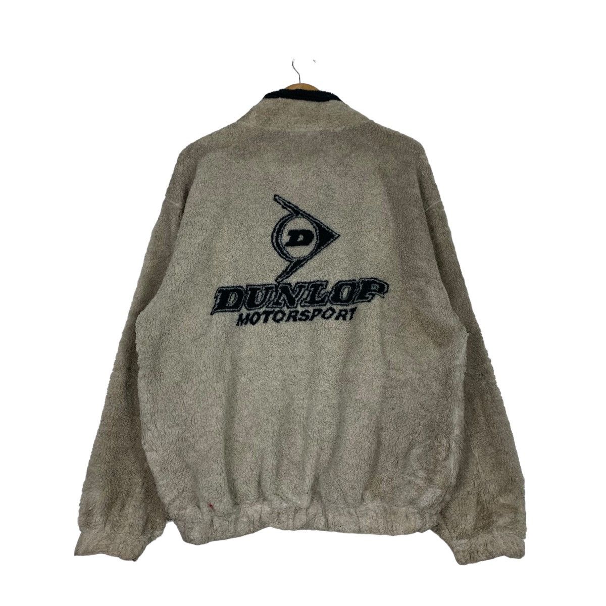 Dunlop DUNLOP MOTORSPORT Big Logo Fleece Bomber Jacket #1032-C46 Size US L / EU 52-54 / 3 - 1 Thumbnail
