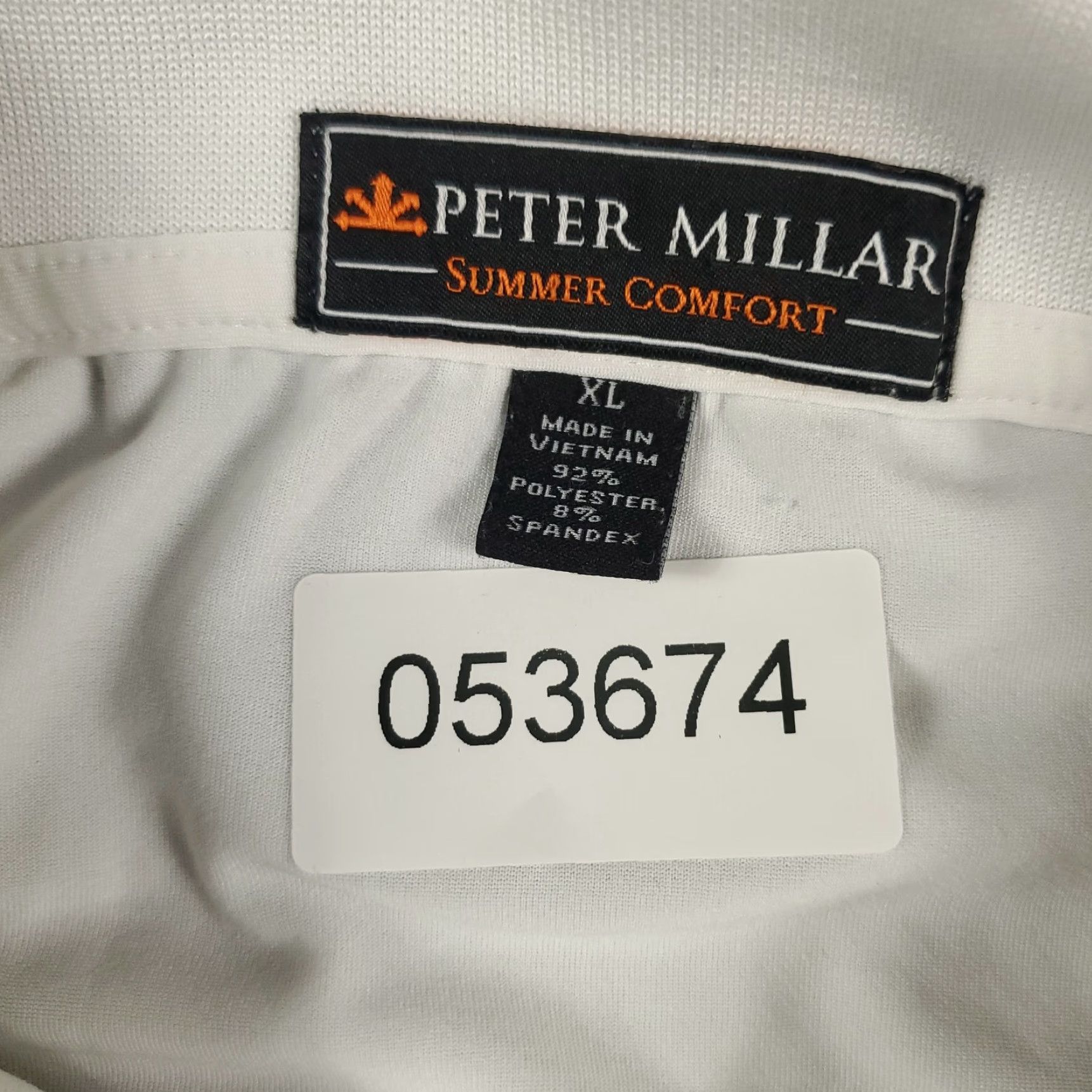 Peter Millar Peter Millar Polo Shirt Mens XL White Polo Short Sleeve Summer Comfort Golf Casual/Activewear/Business/Christening/Formal/Party/Cocktail Travel Size US XL / EU 56 / 4 - 6 Thumbnail