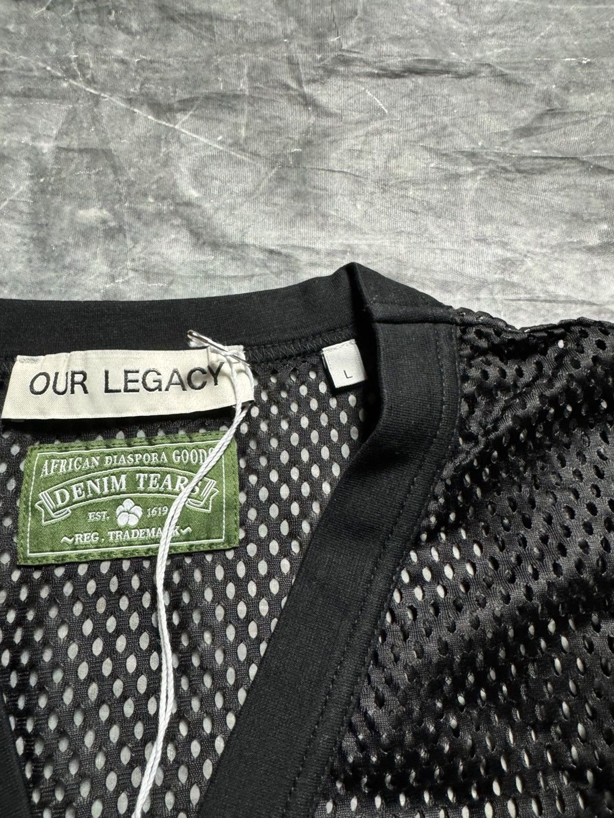 DENIM TEARS × Our Legacy Our Legacy Denim Tears Tupac Mesh Hockey Jersey in Black Size US L / EU 52-54 / 3 - 4 Thumbnail