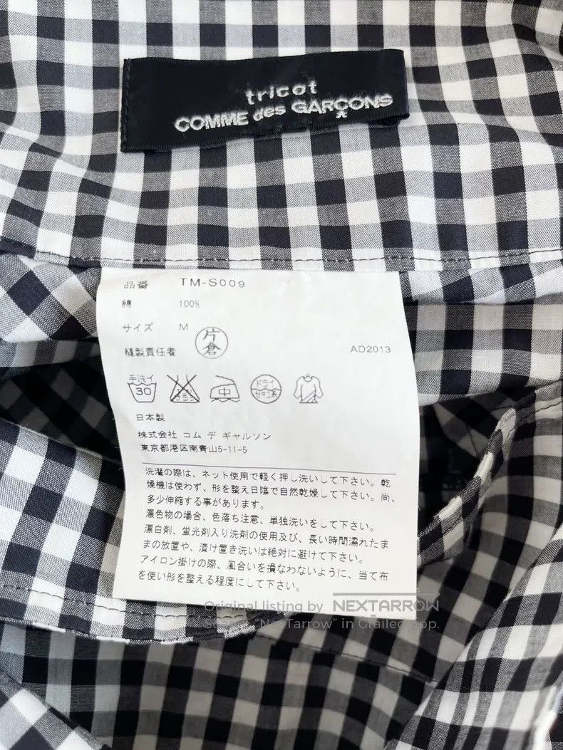 Comme des Garcons size M Black and white checkered irregul